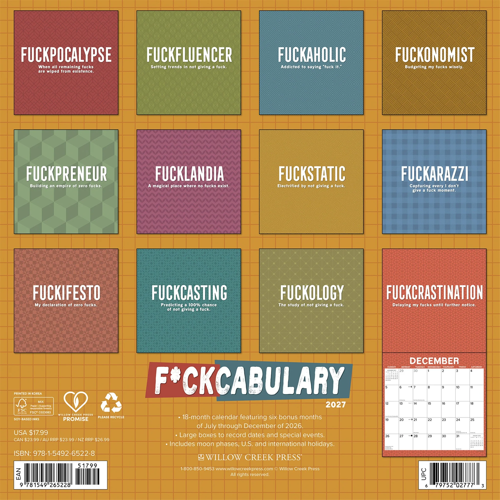 F*ckcabulary 2027 Wall Calendar - Image 2