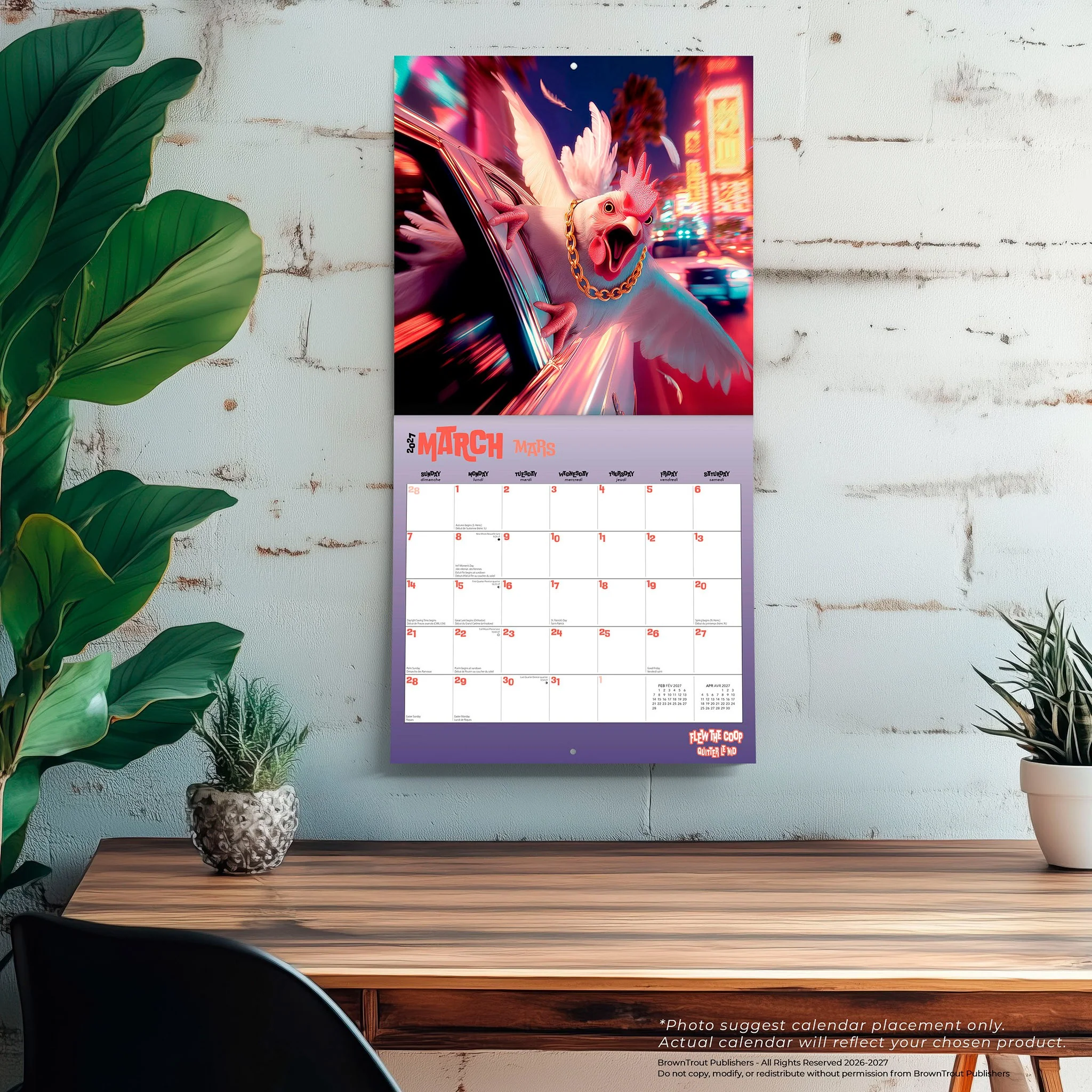 Flew the Coop / Quitter le nid 2027 Wall Calendar - Image 5