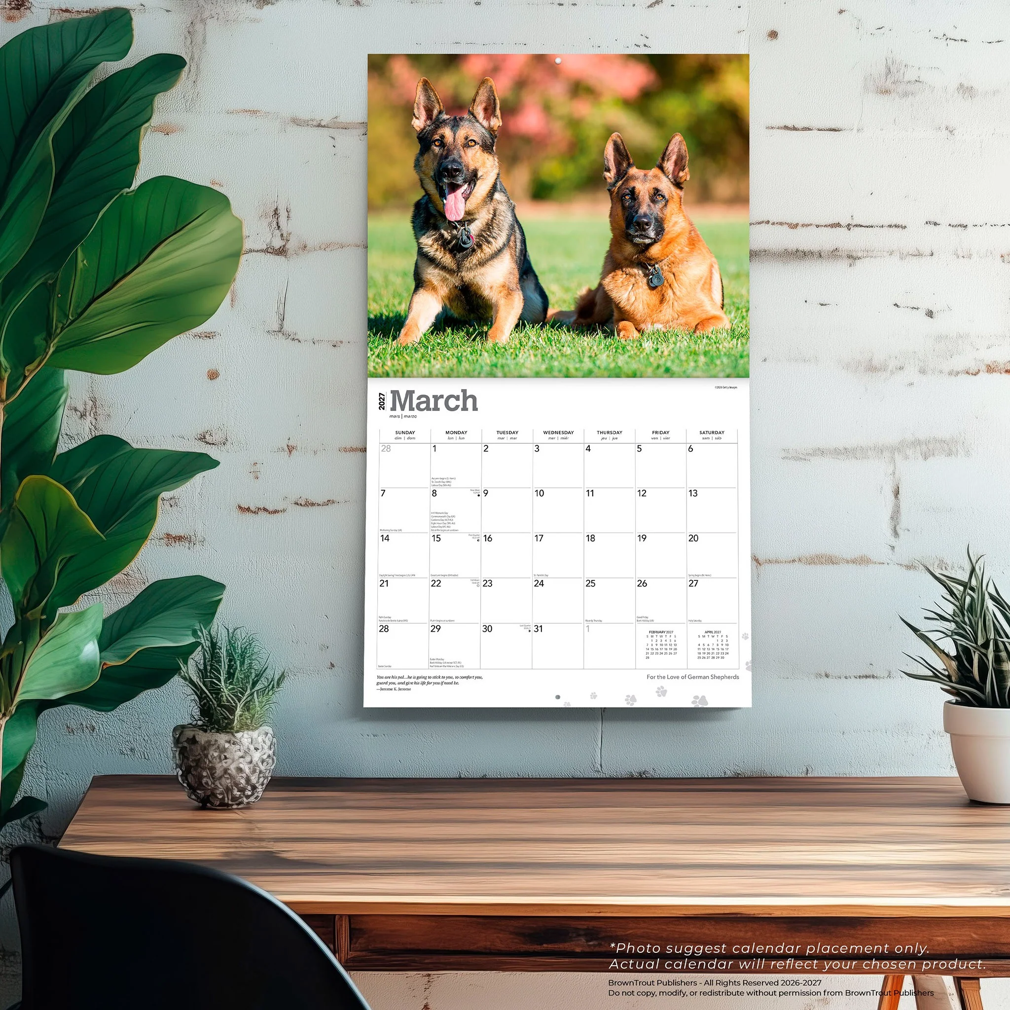 For the Love of German Shepherds 2027 Wall Calendar - Image 5