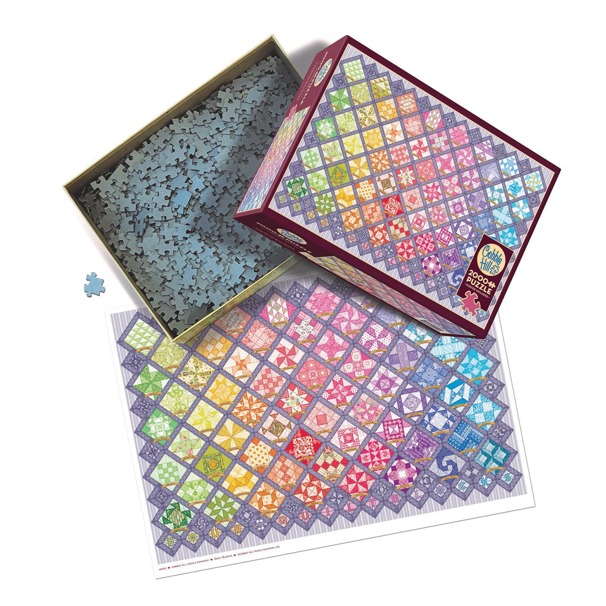 Four Square Quilt Blocks 2000 Piece Puzzle Cobble Hill - Image 5