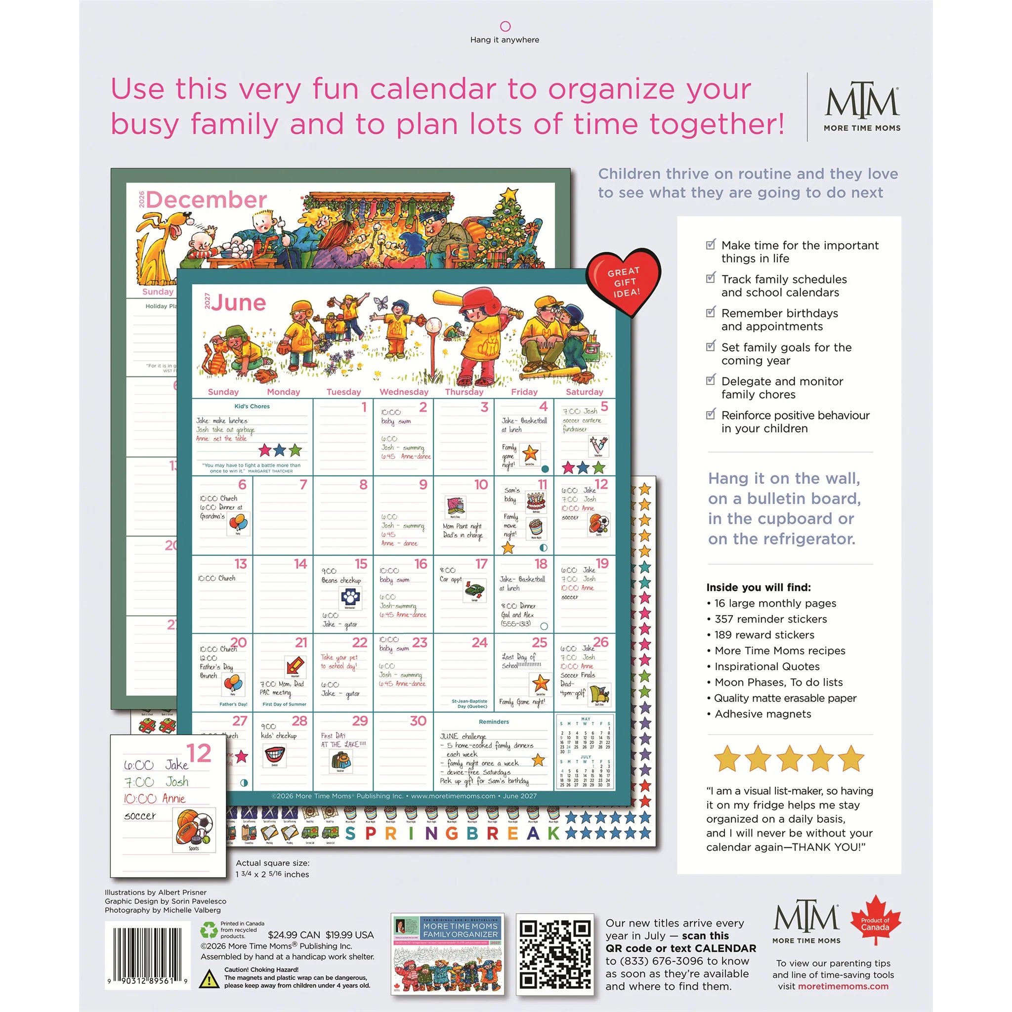 Fridge Calendar 2026-2027 Wall Calendar - Image 2