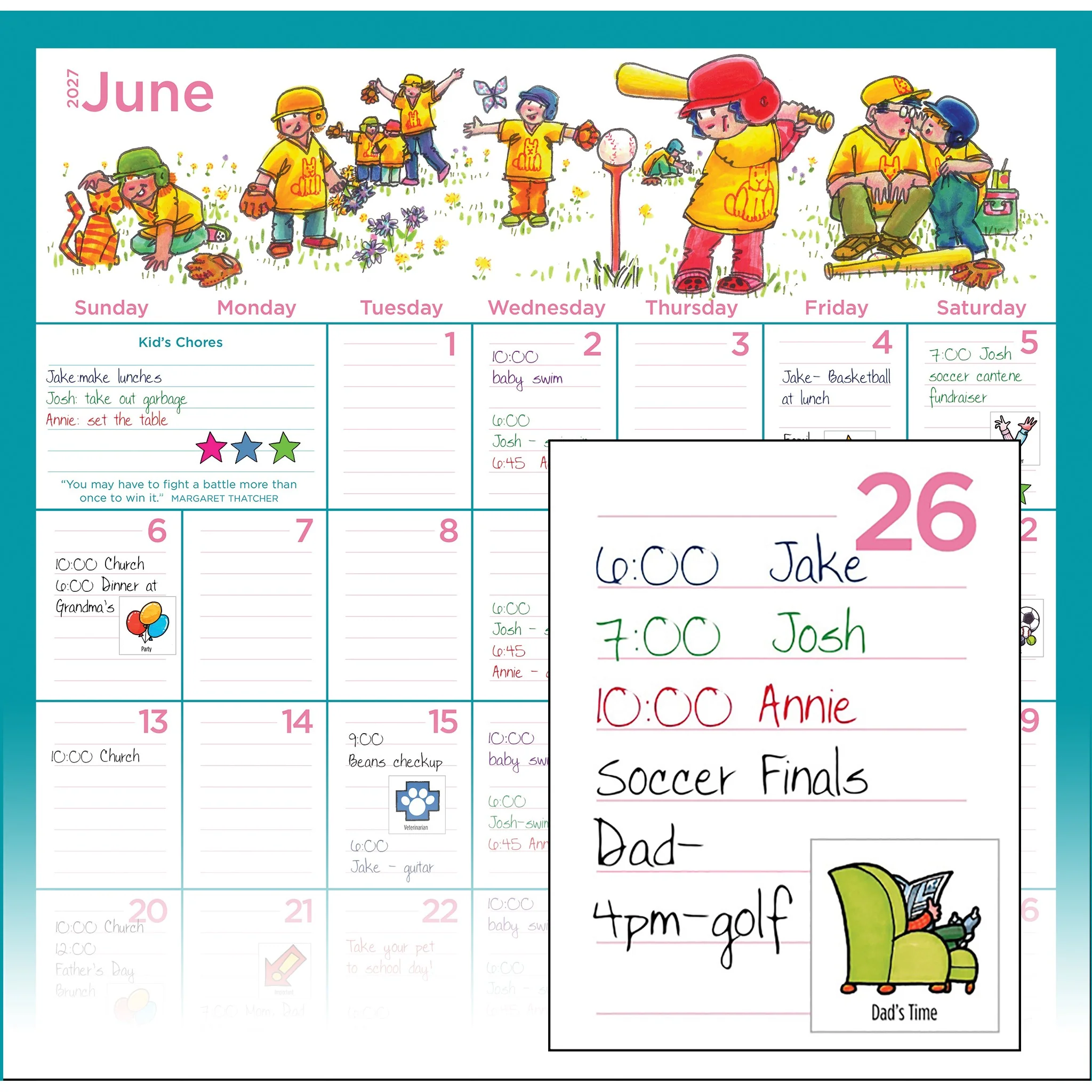 Fridge Calendar 2026-2027 Wall Calendar - Image 3