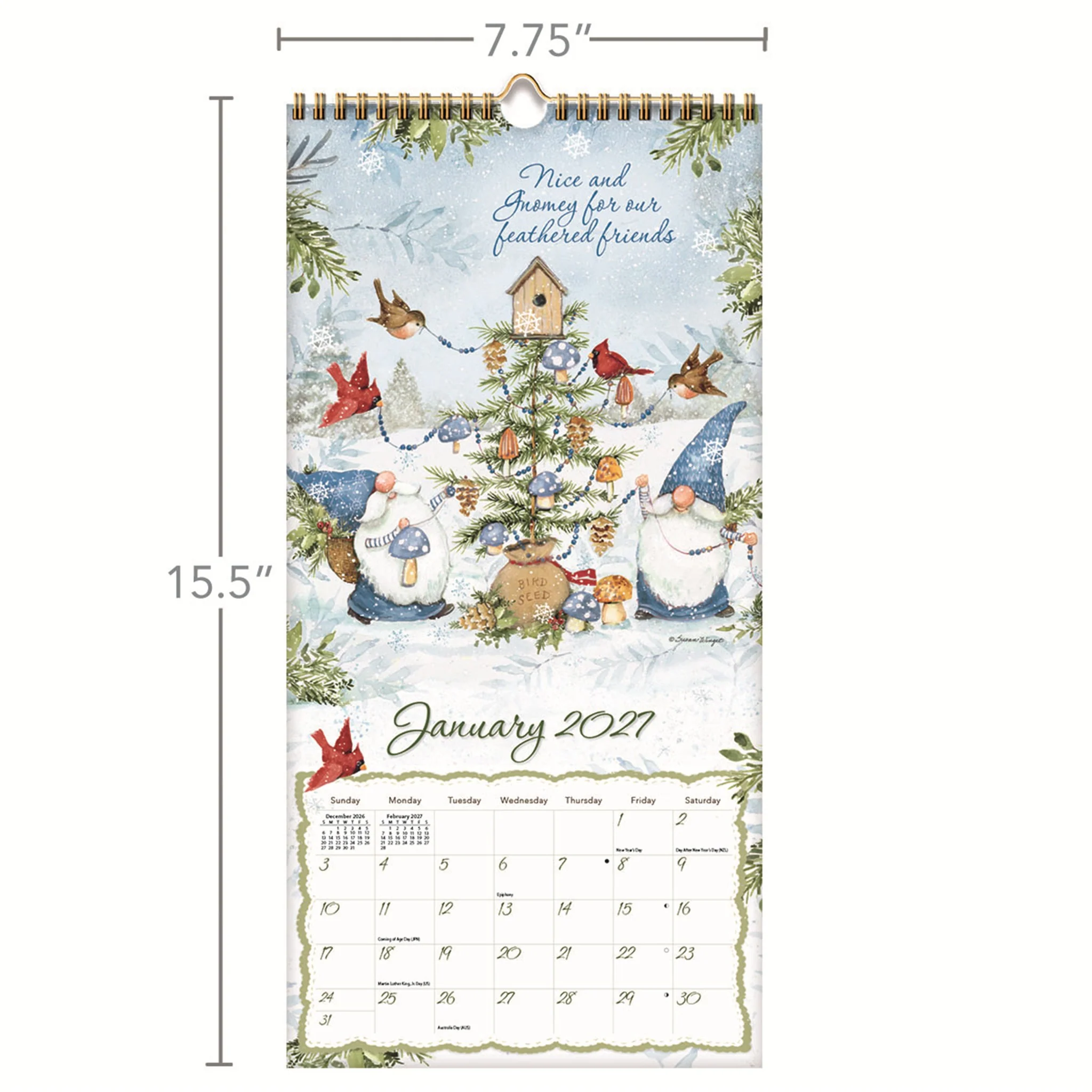 Gnome Sweet Gnome 2027 Slim Calendar - Image 4