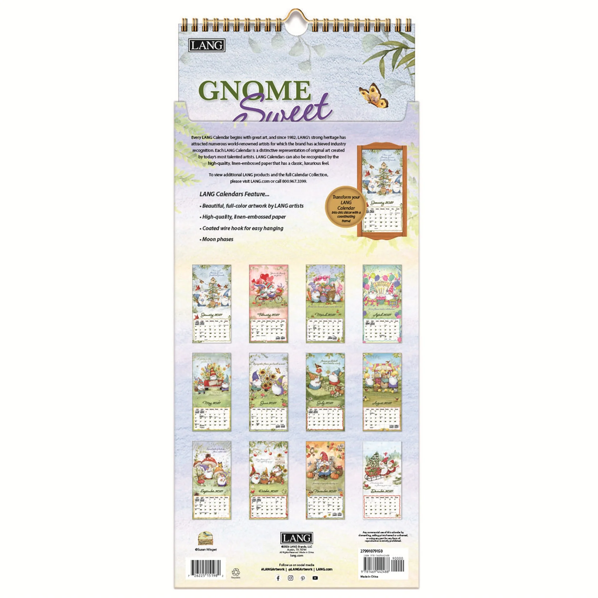 Gnome Sweet Gnome 2027 Slim Calendar - Image 5