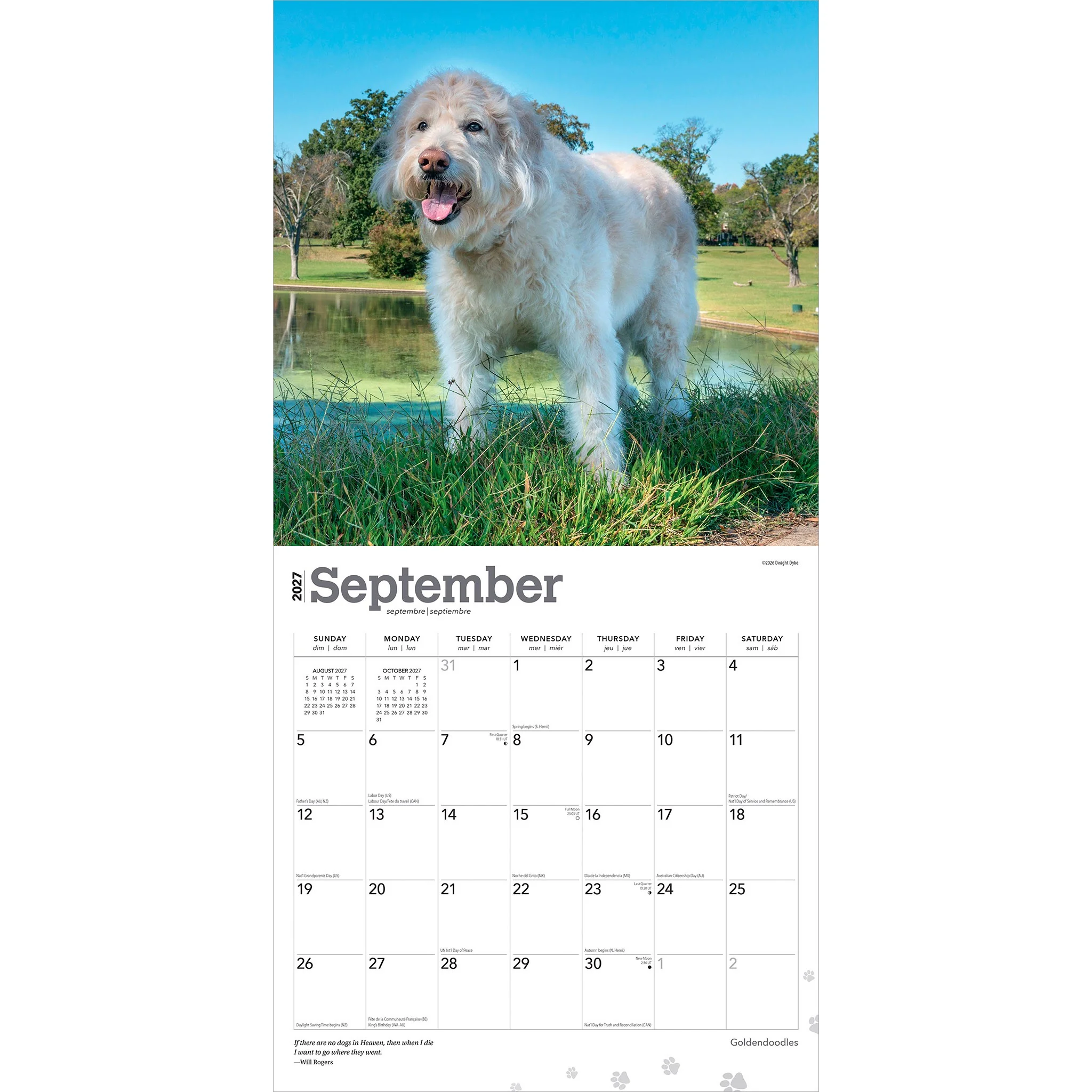 Goldendoodles 2027 Wall Calendar - Image 4