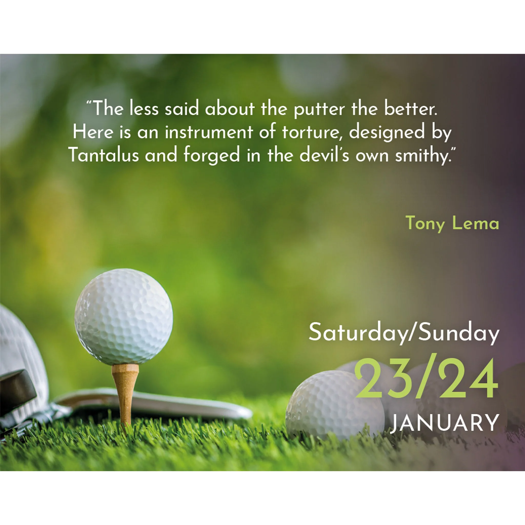 Golf Quips 2027 Small Box Calendar - Image 3
