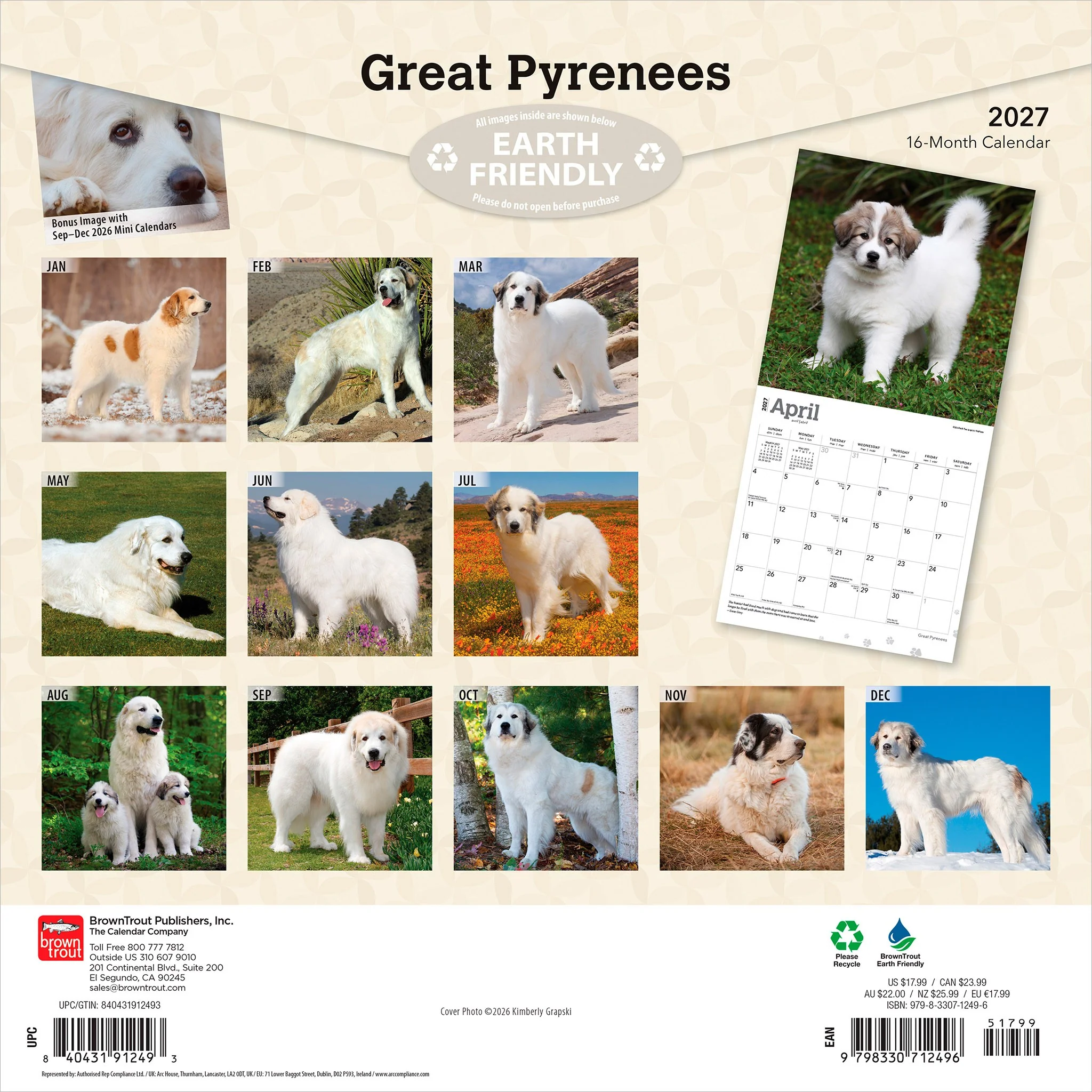 Great Pyrenees 2027 Wall Calendar - Image 2