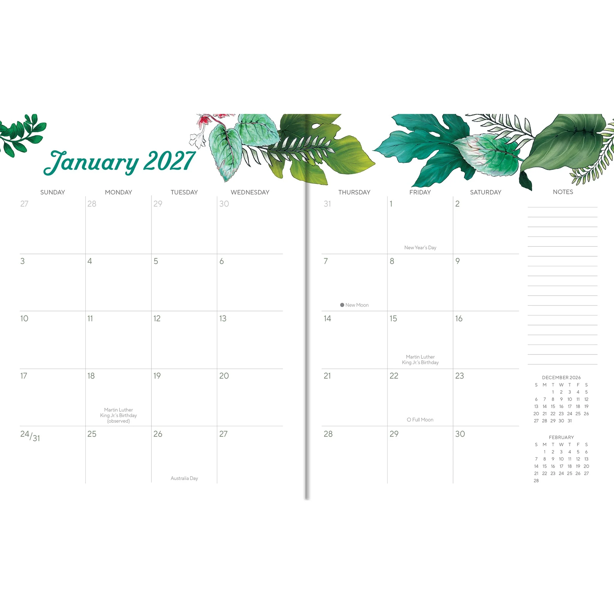 Greenery 2027 Monthly Planner Calendar - Online Only - Image 2
