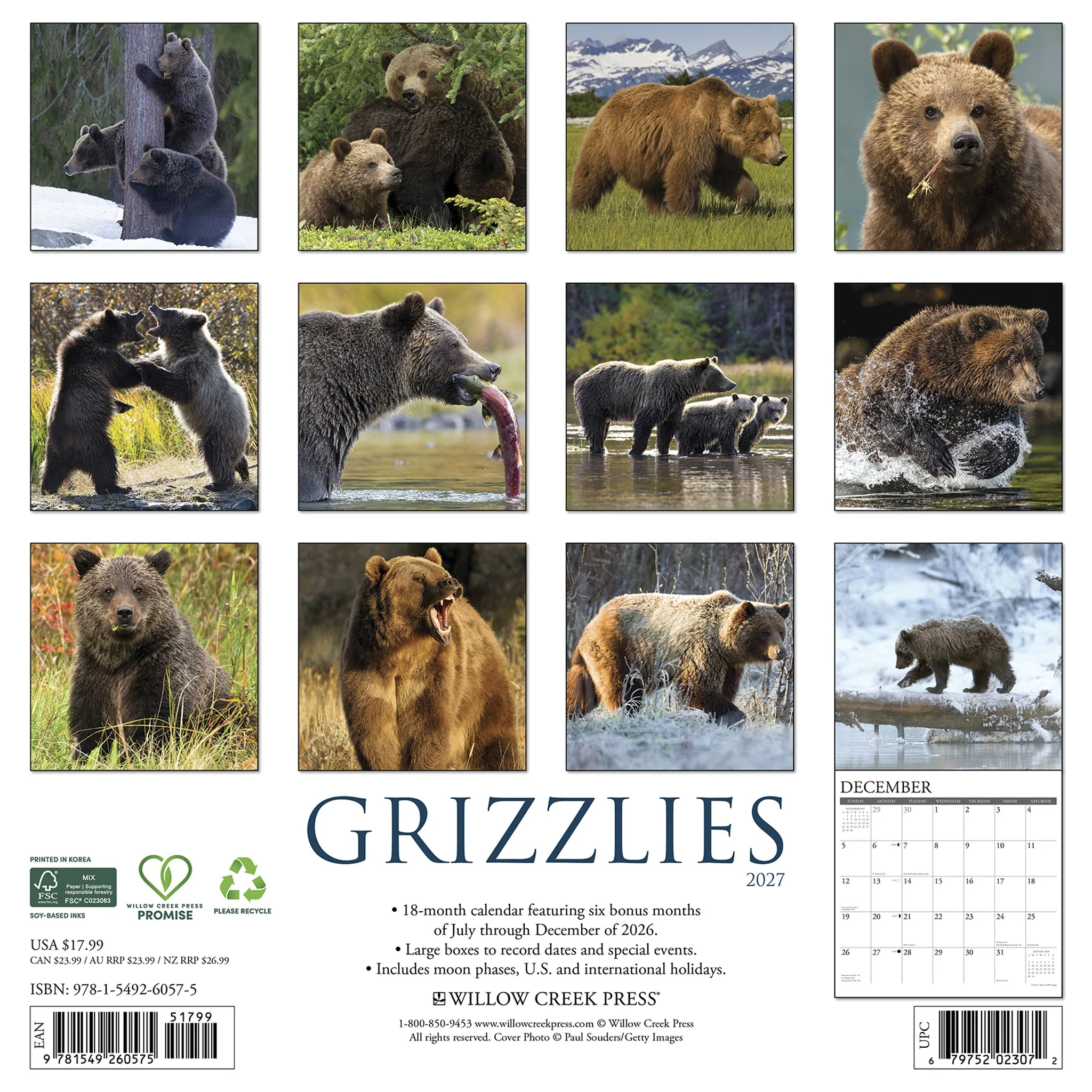 Grizzlies 2027 Wall Calendar - Image 2
