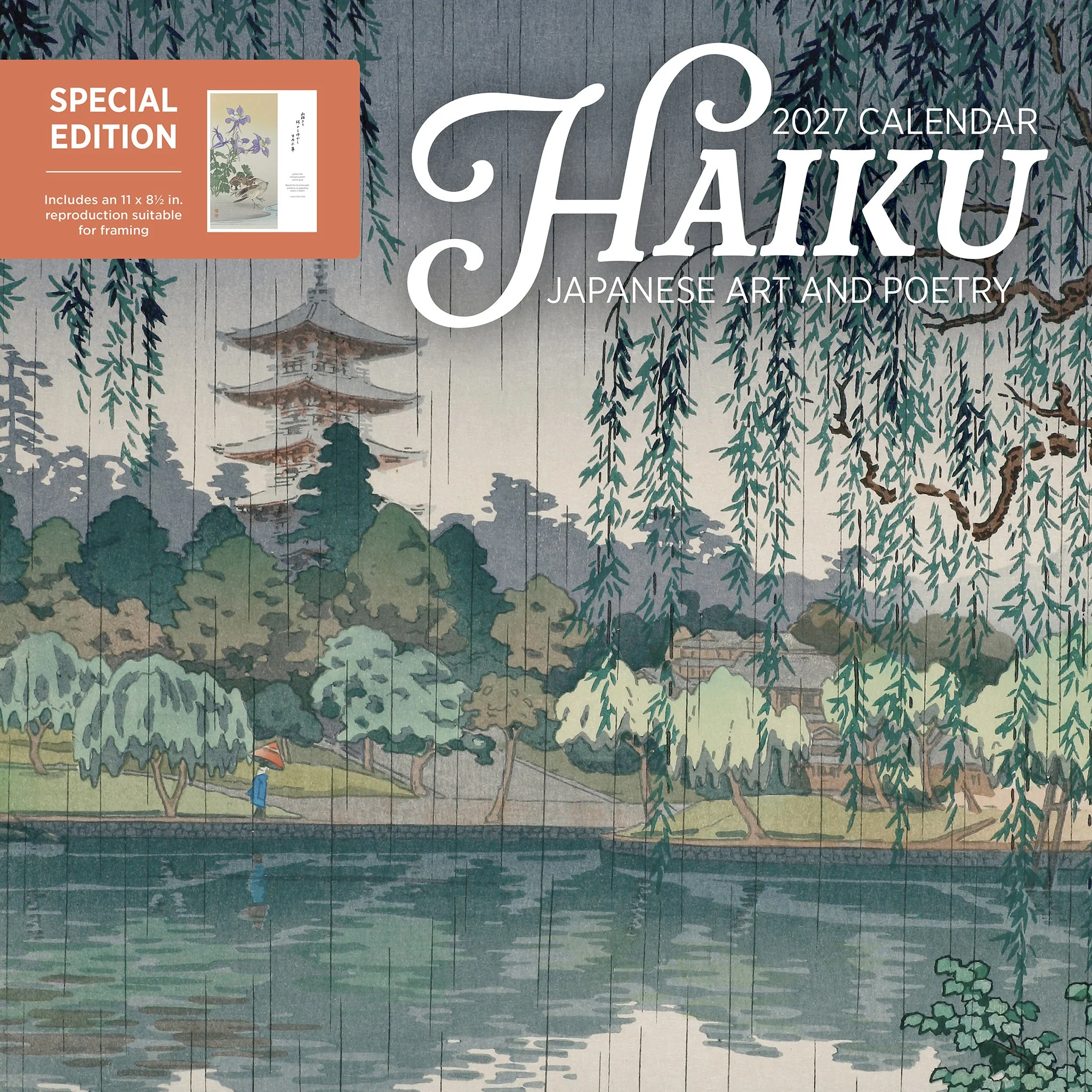 Haiku Japanese Art and Poetry Special Edition with Print 2027 Wall Calendar