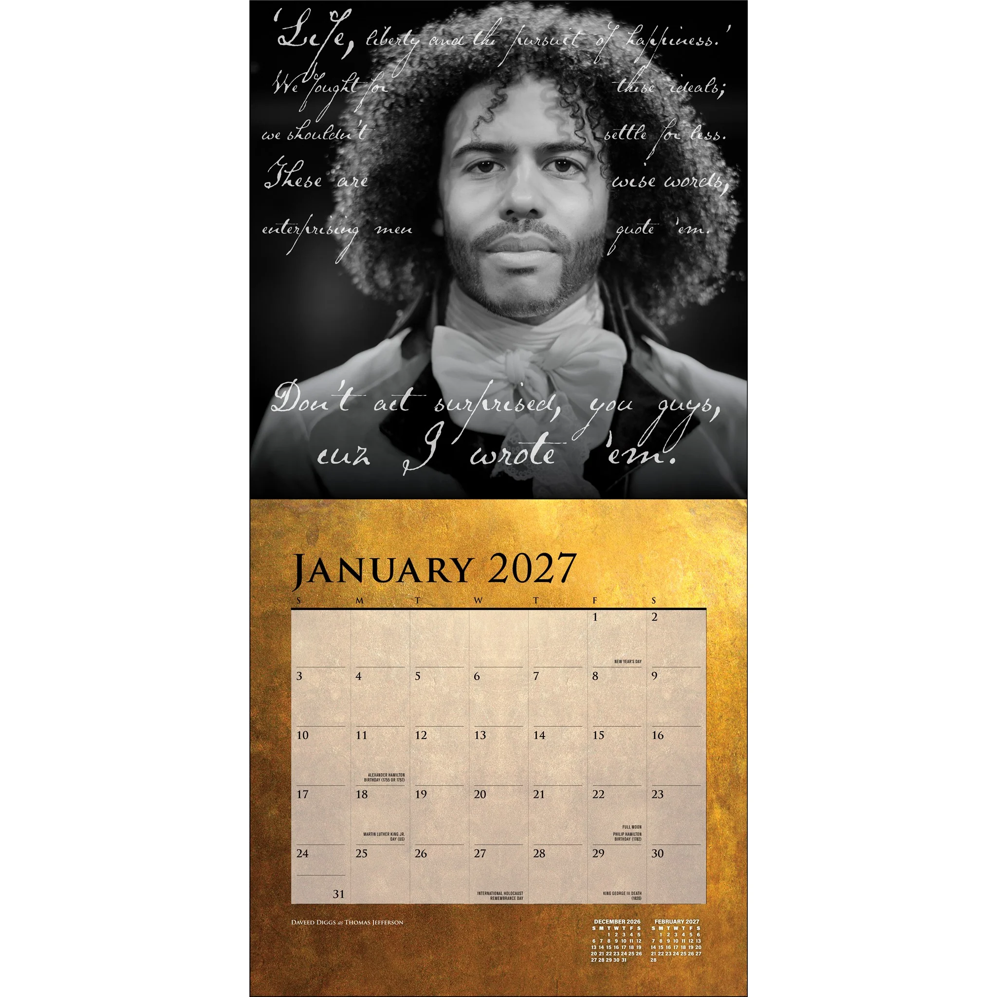 Hamilton 2027 Wall Calendar - Image 3