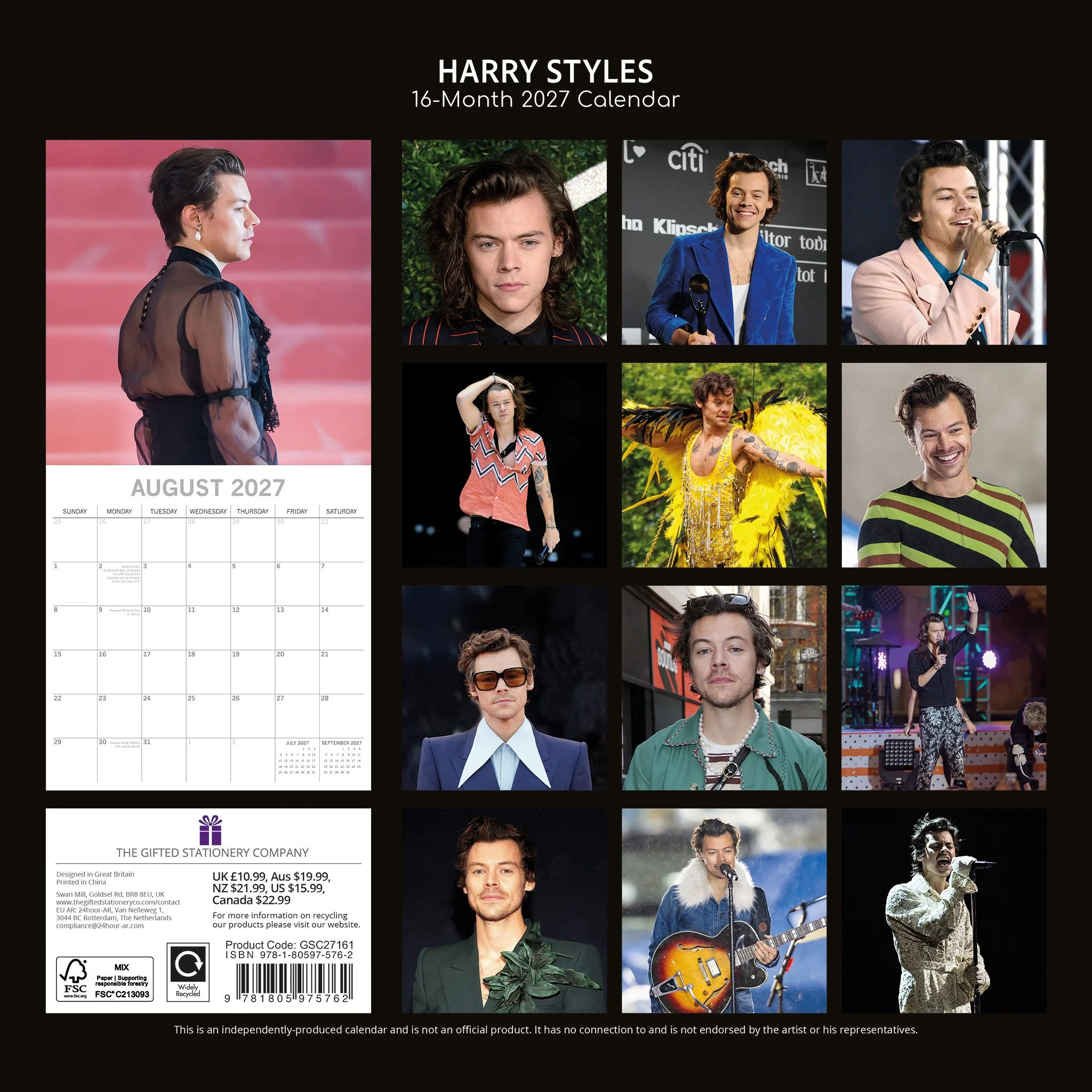 Harry Styles 2027 Wall Calendar - Image 2