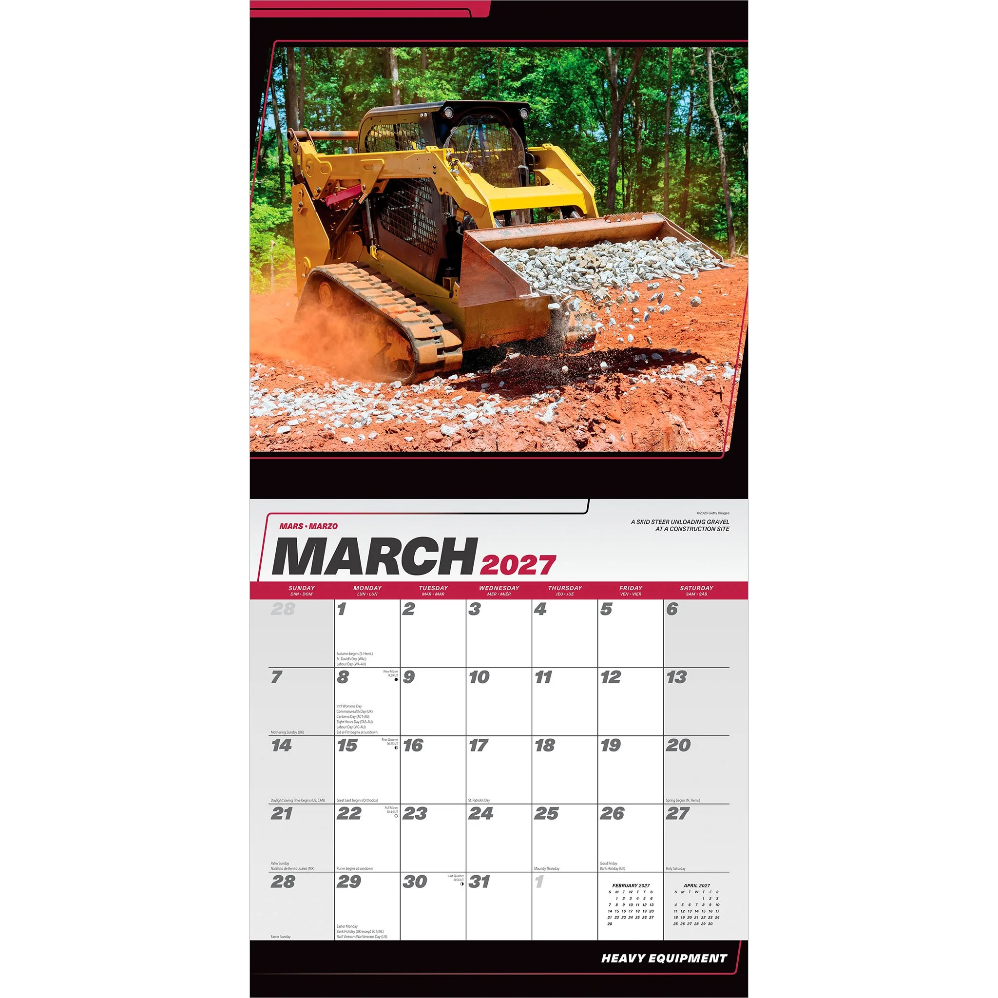 Heavy Equipment 2027 Wall Calendar - Image 3