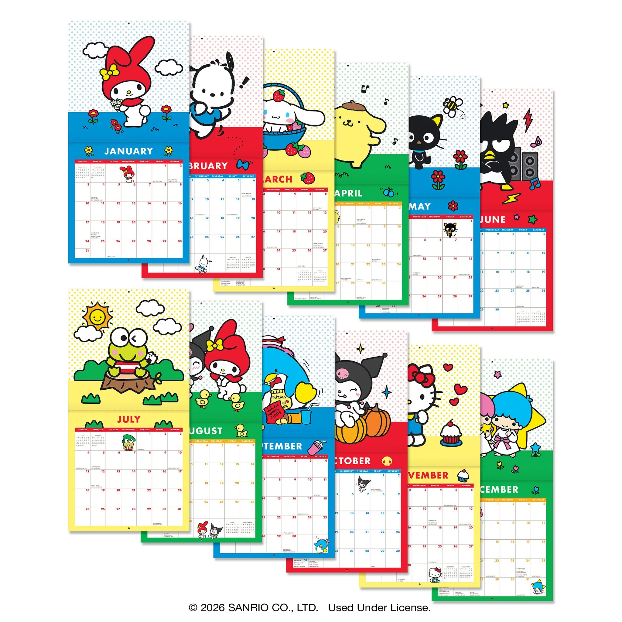 Hello Kitty and Friends Retro 2027 Mini Calendar - Image 5