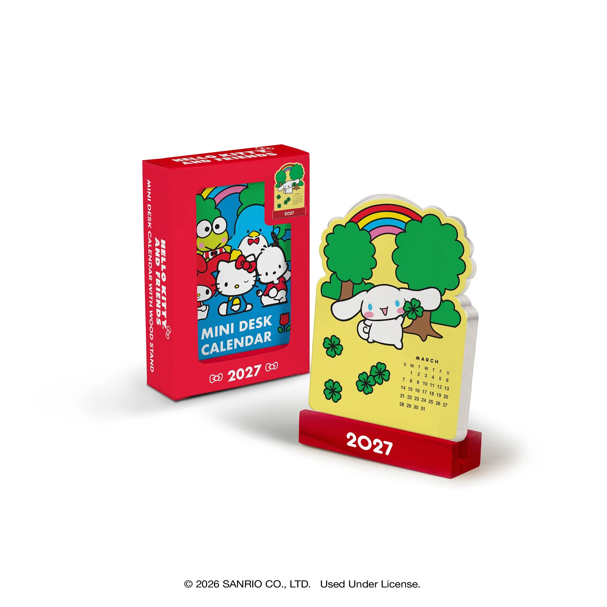 Hello Kitty and Friends Retro with Wood Stand 2027 Easel Calendar - Online Only - Image 3
