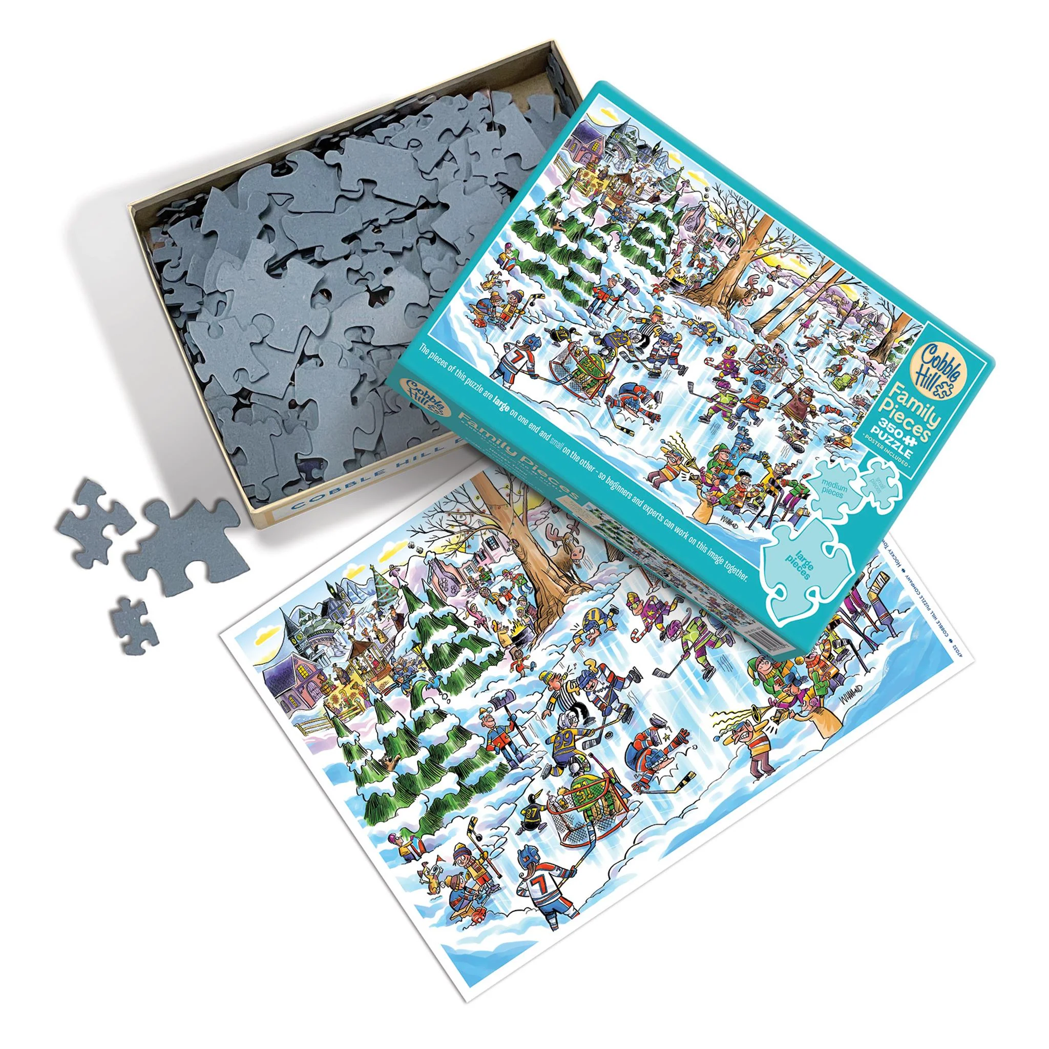 Hockey Town 350 Piece Puzzle Cobble Hill - Image 5