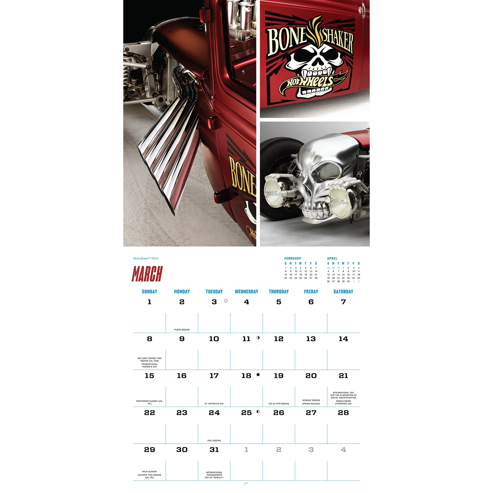 Hot Wheels Garage of Legends 2027 Wall Calendar - Image 2