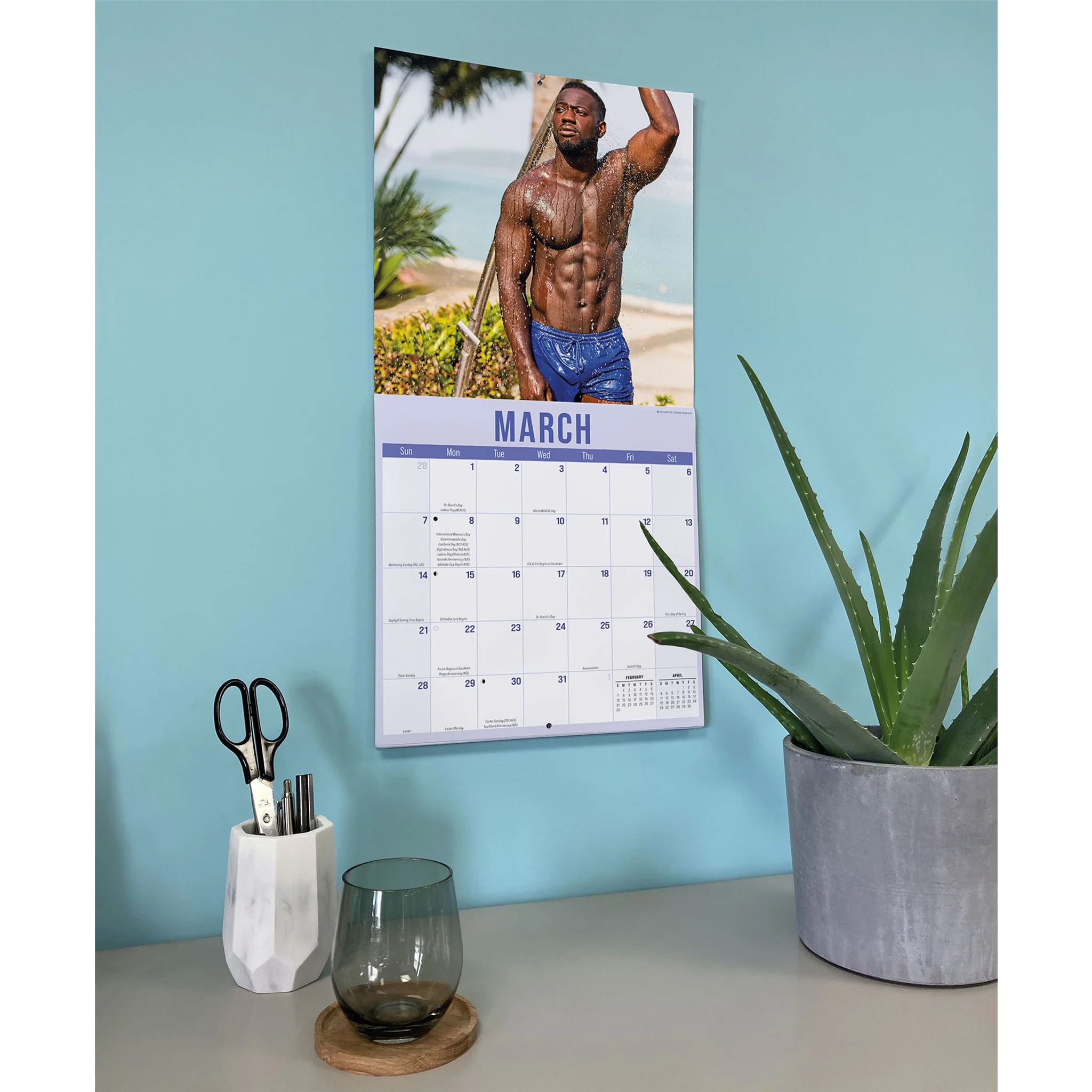 Hunks in Trunks 2027 Wall Calendar - Image 6