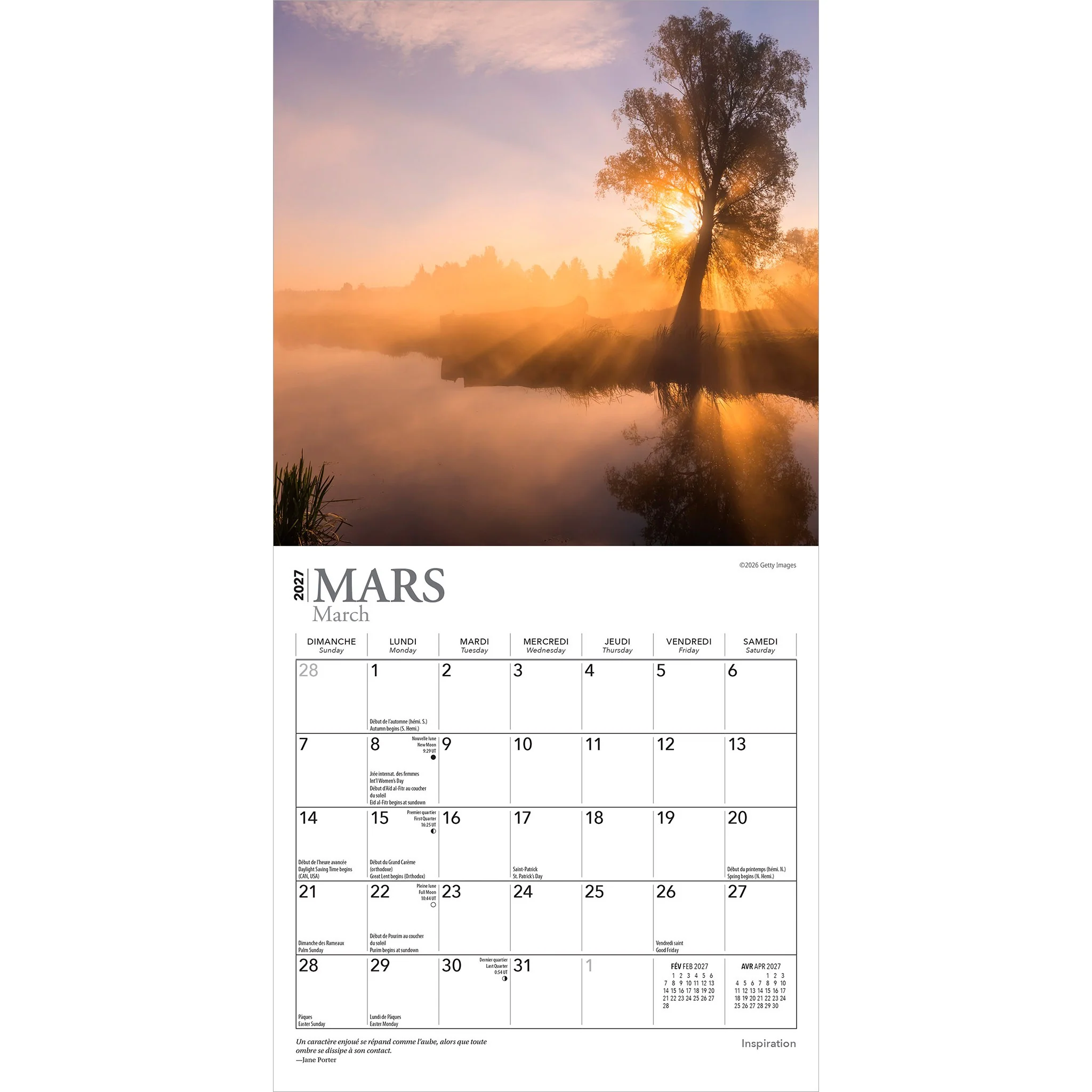 Inspiration 2027 Mini Calendar (French) - Image 3