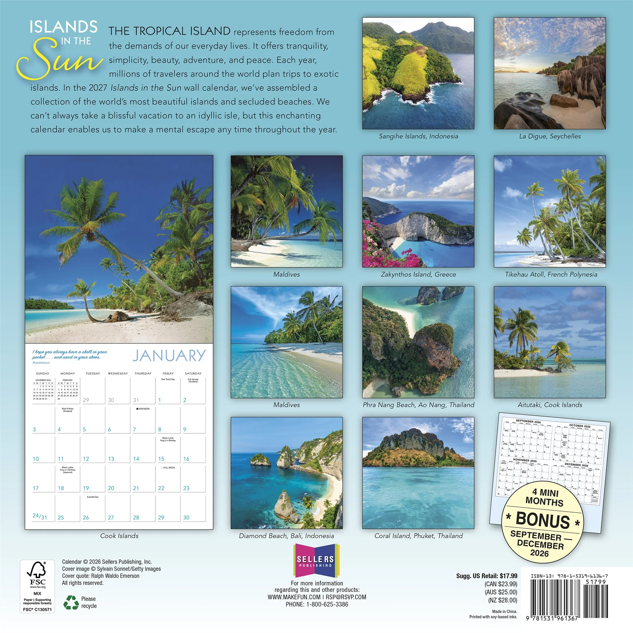 Islands in the Sun 2027 Wall Calendar - Image 2