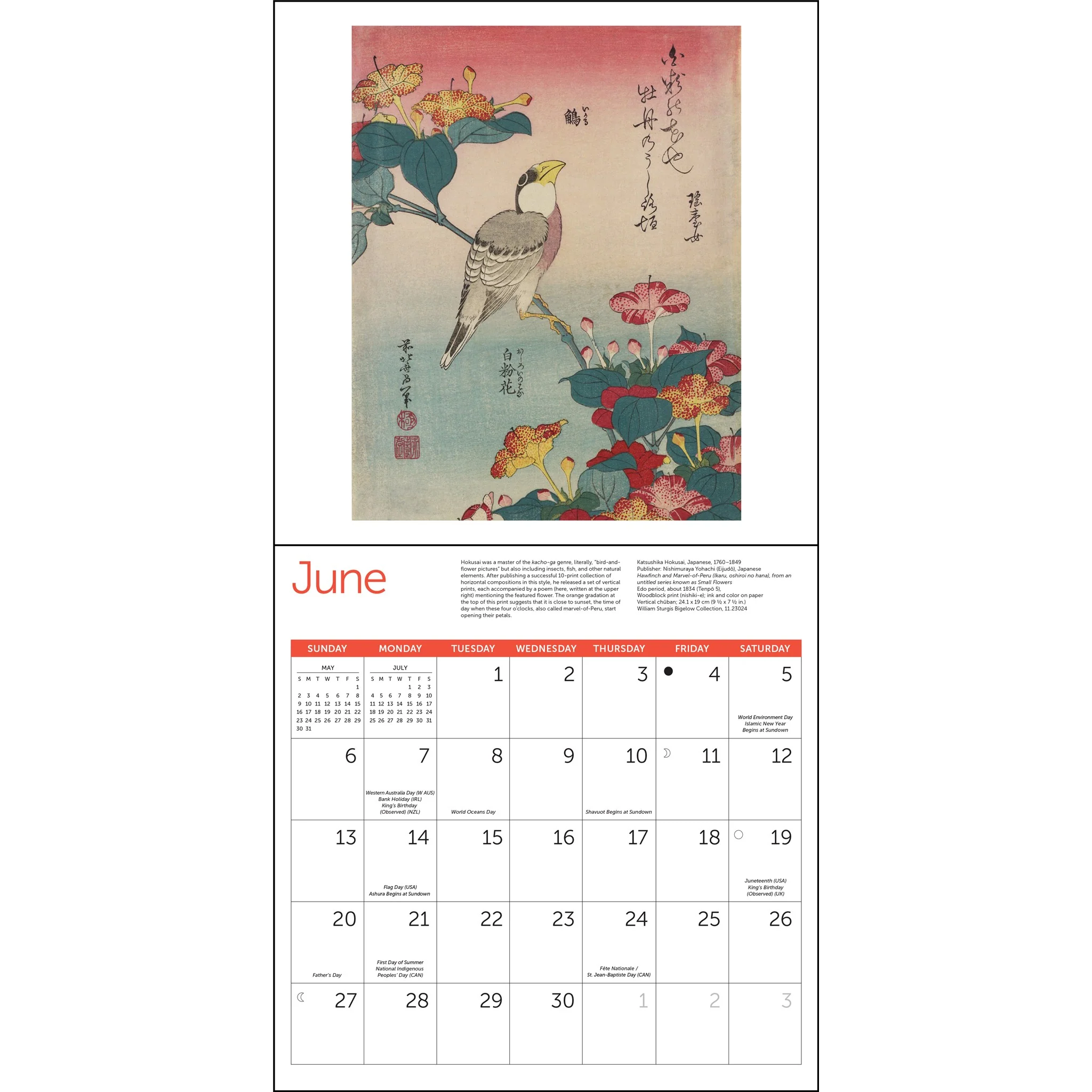Japanese Woodblocks MFA Boston 2027 Wall Calendar - Image 5