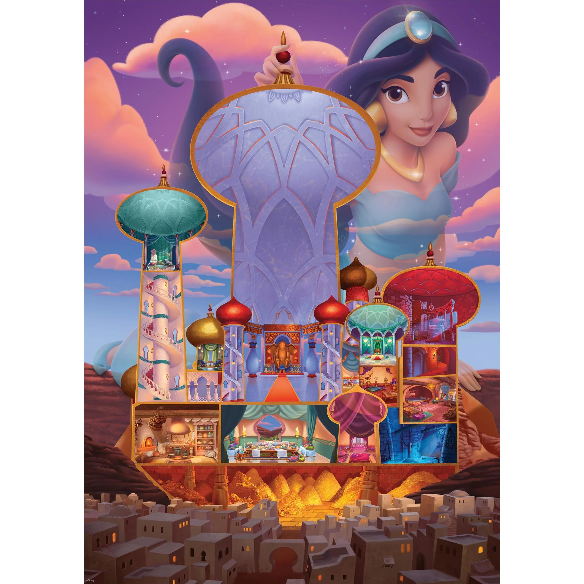 Jasmine Disney Castle 1000 Piece Puzzle - Online Only - Image 3