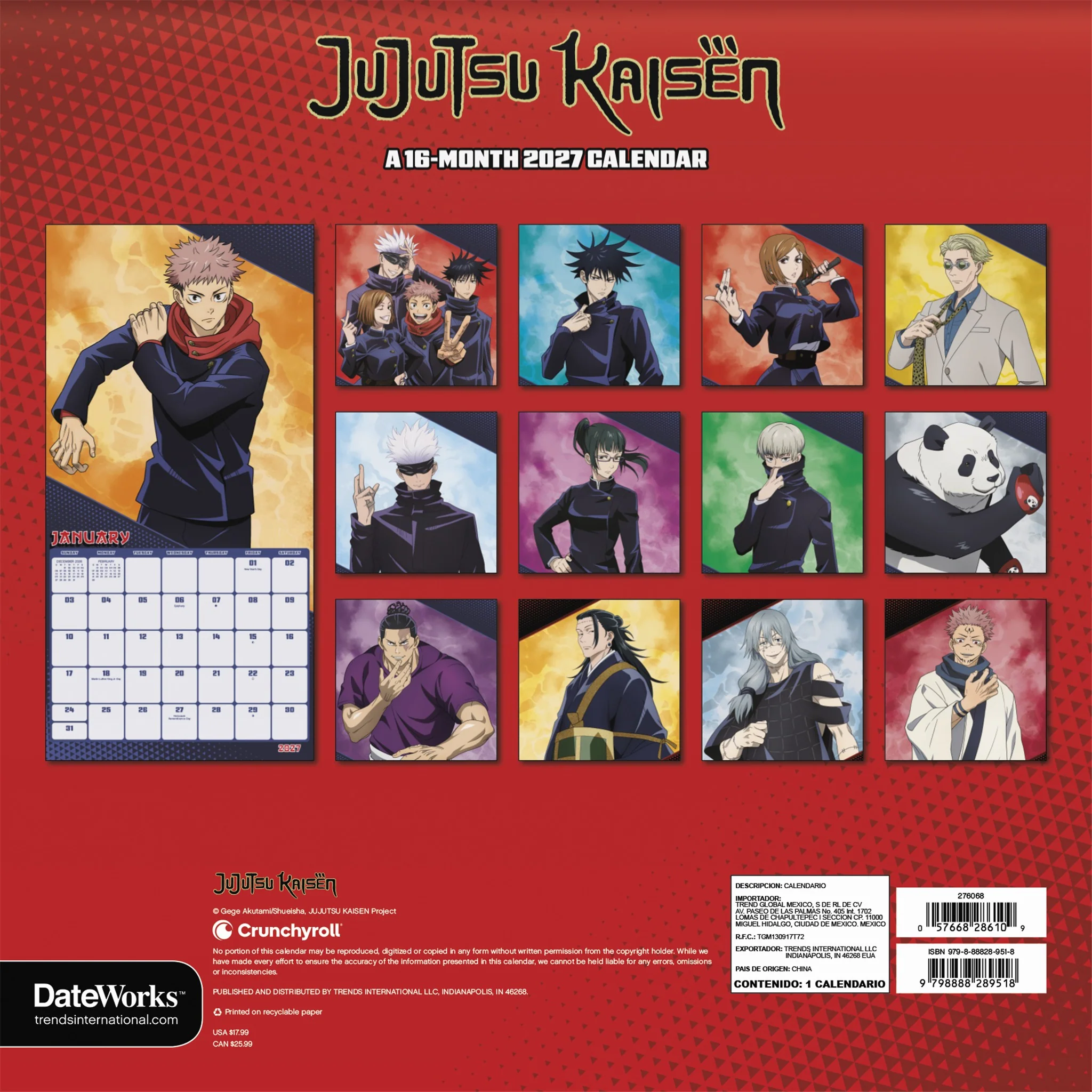 Jujutsu Kaisen 2027 Wall Calendar - Online Only - Image 2