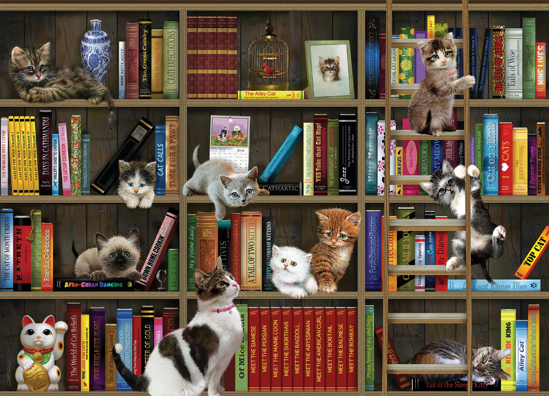 Kitty Librarians Exclusive 1000 Piece Puzzle - Image 3