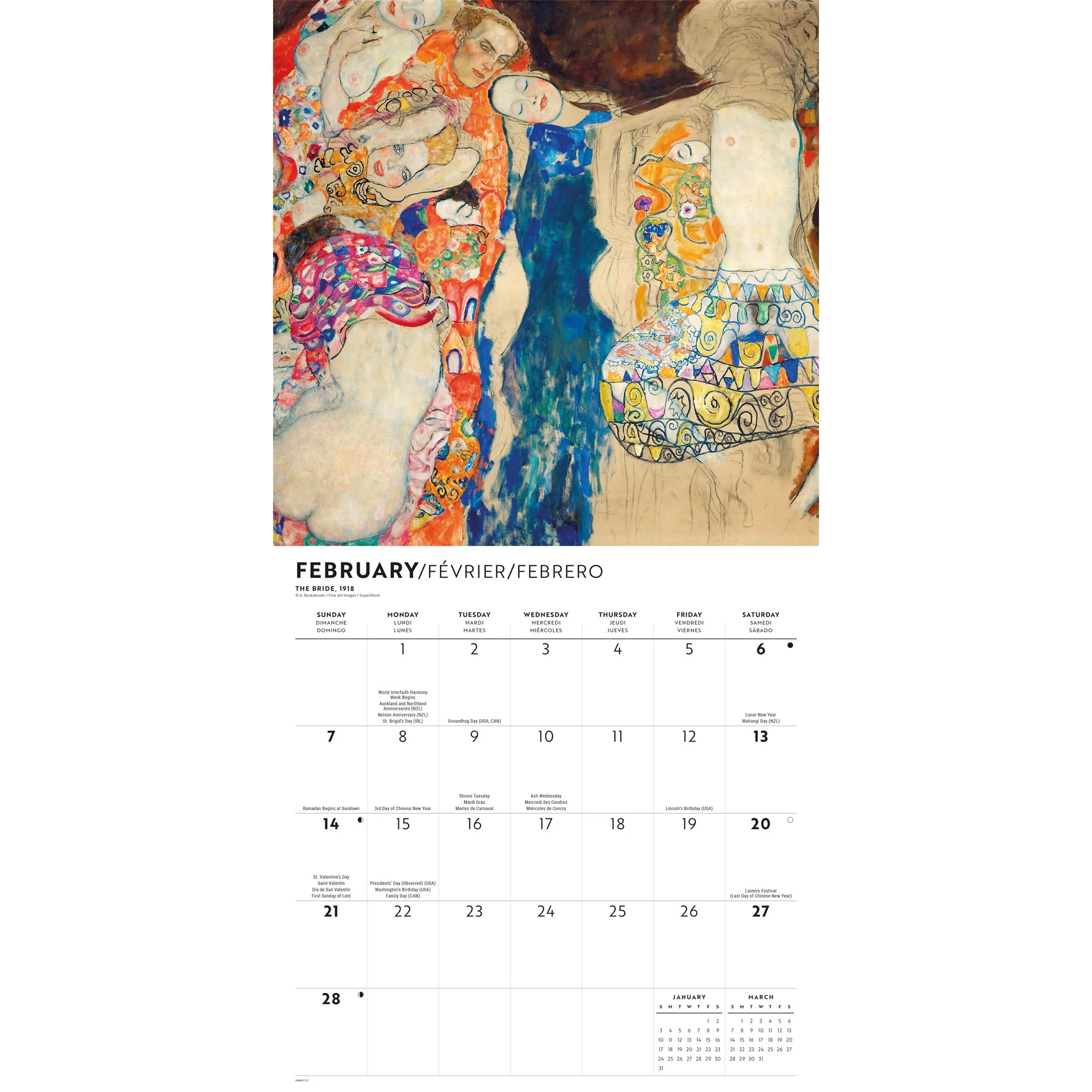 Klimt 2027 Wall Calendar - Image 3