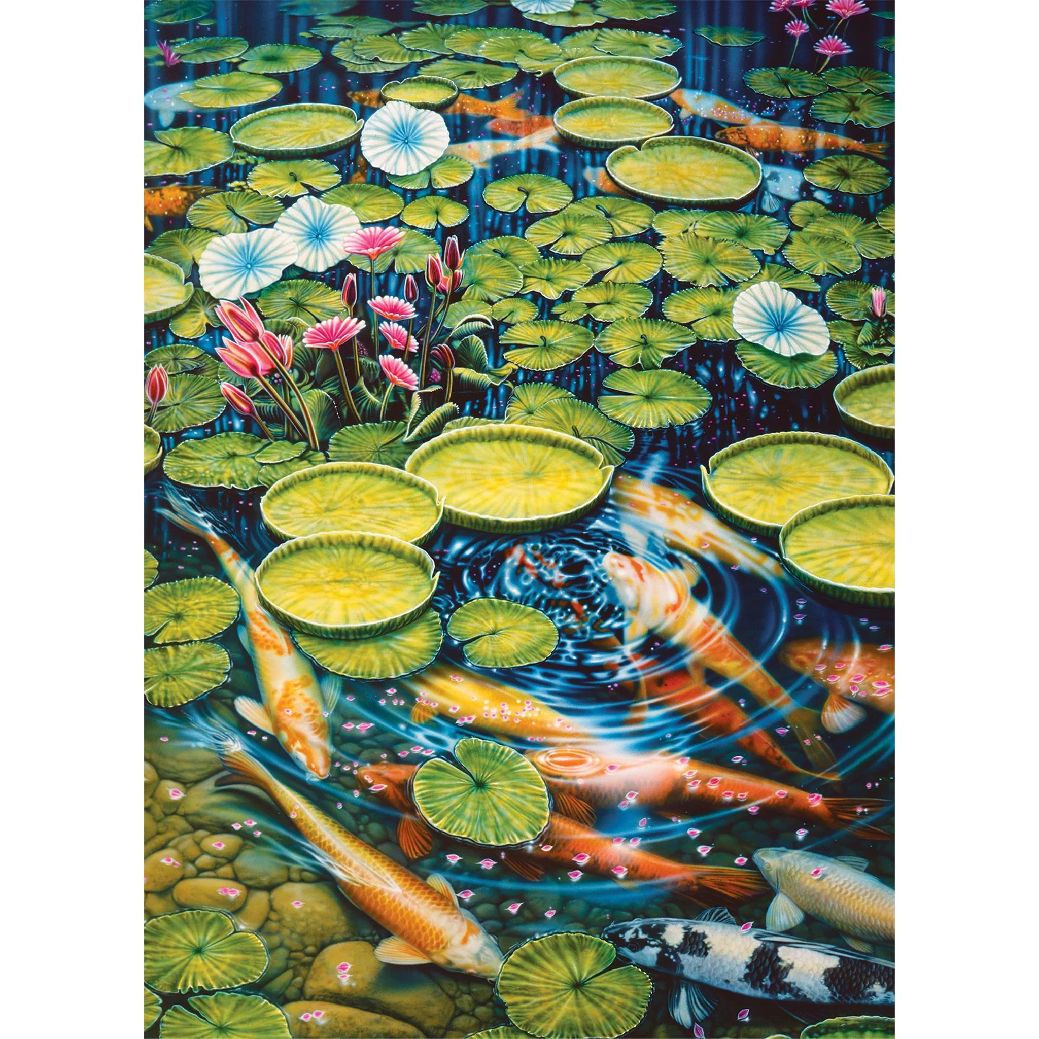 Koi Pond 1000 Piece Puzzle Cobble Hill - Image 3