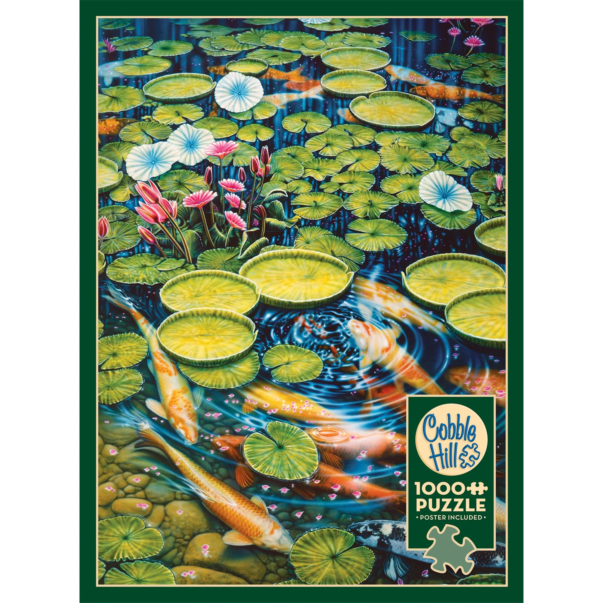 Koi Pond 1000 Piece Puzzle Cobble Hill - Image 4
