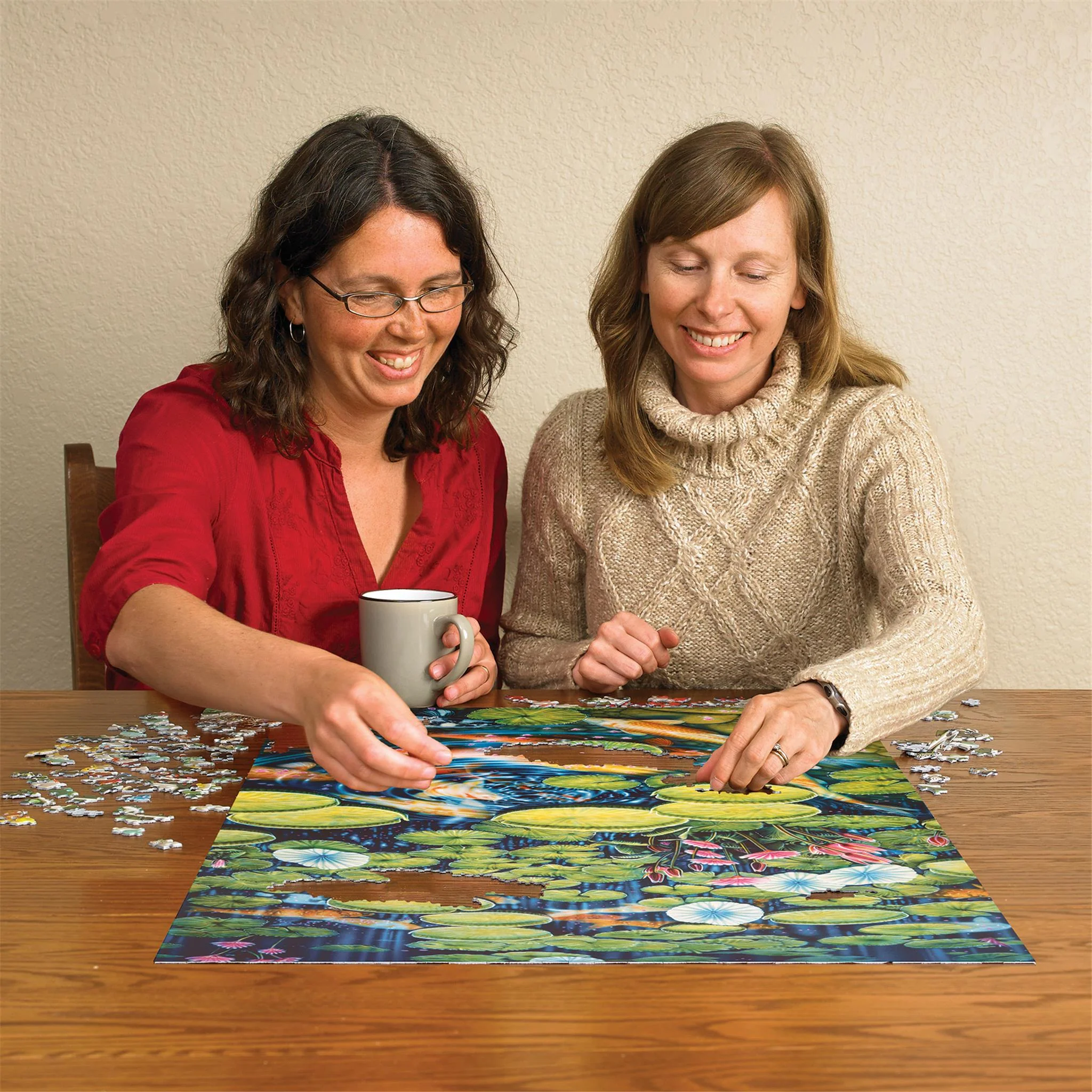 Koi Pond 1000 Piece Puzzle Cobble Hill - Image 6