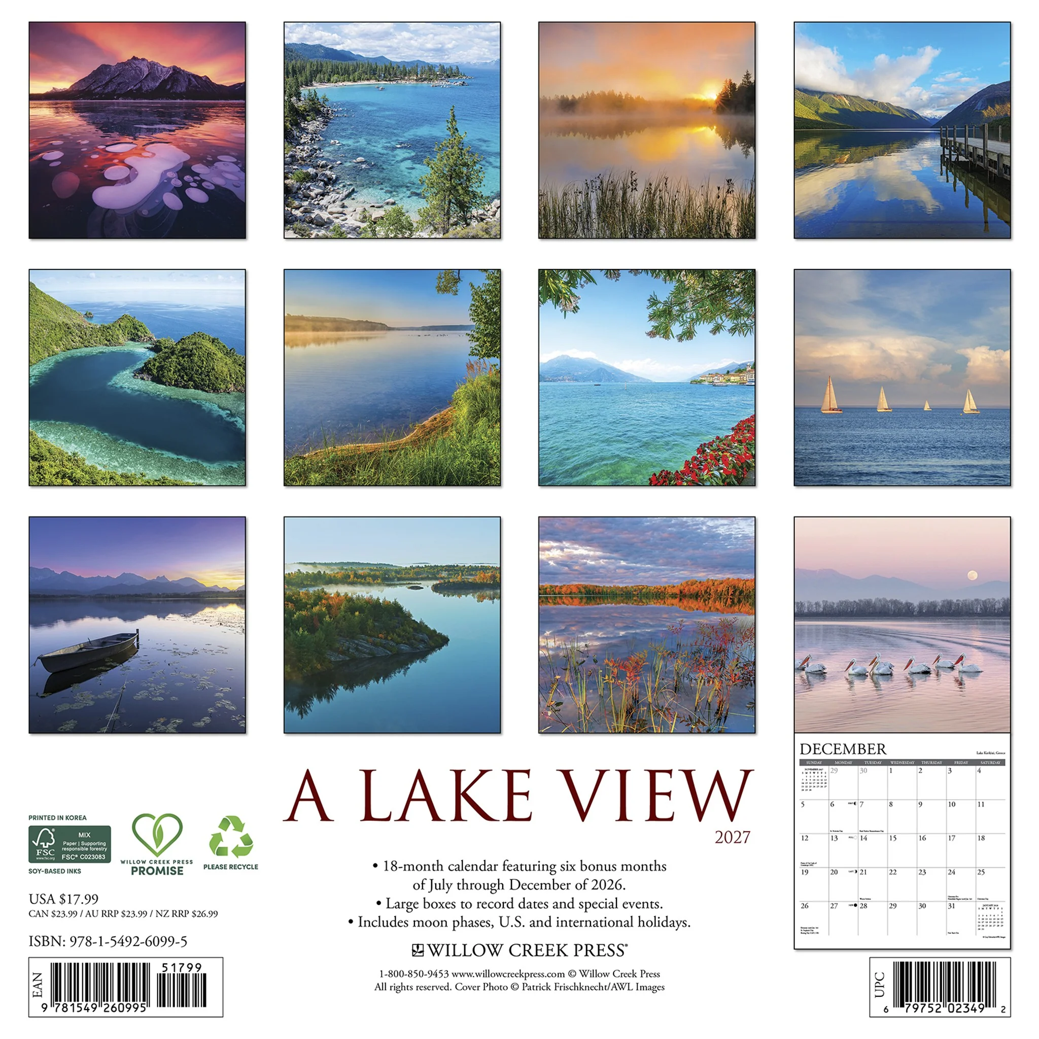 Lake View 2027 Wall Calendar - Image 2