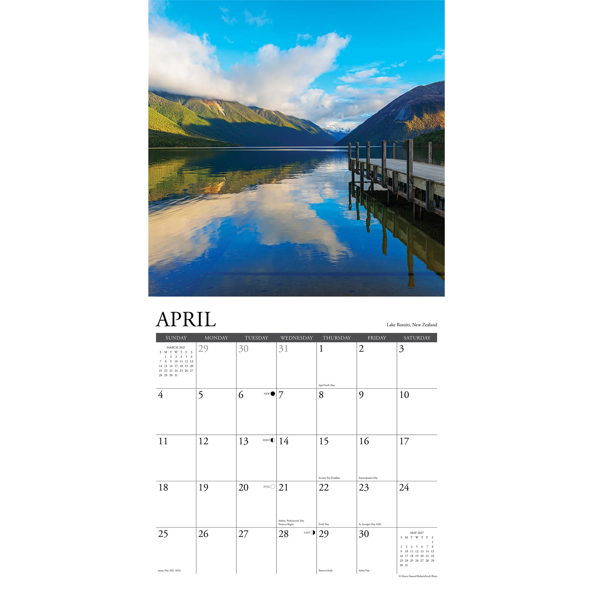 Lake View 2027 Wall Calendar - Image 3