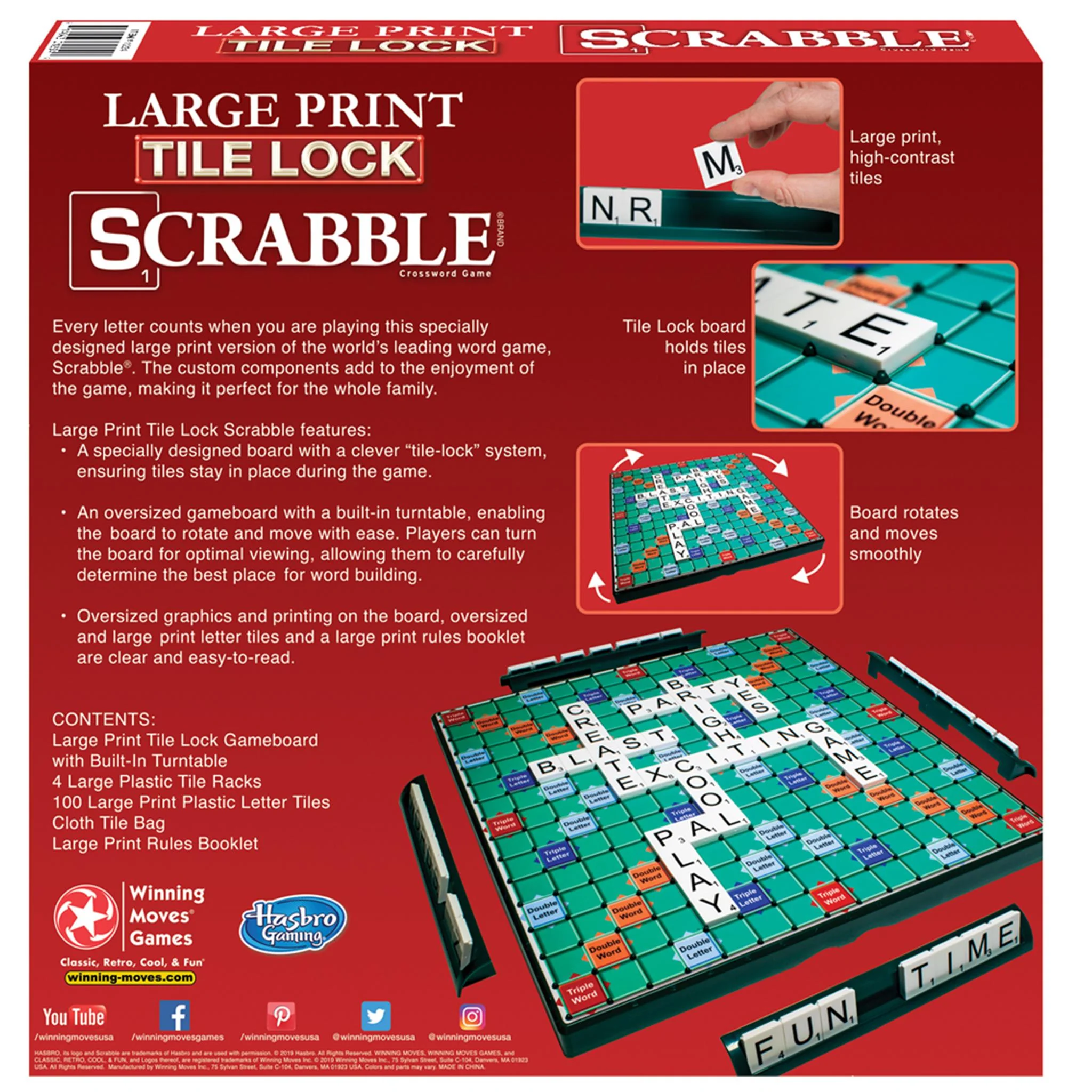 Large Print Tile Lock Scrabble - Image 2