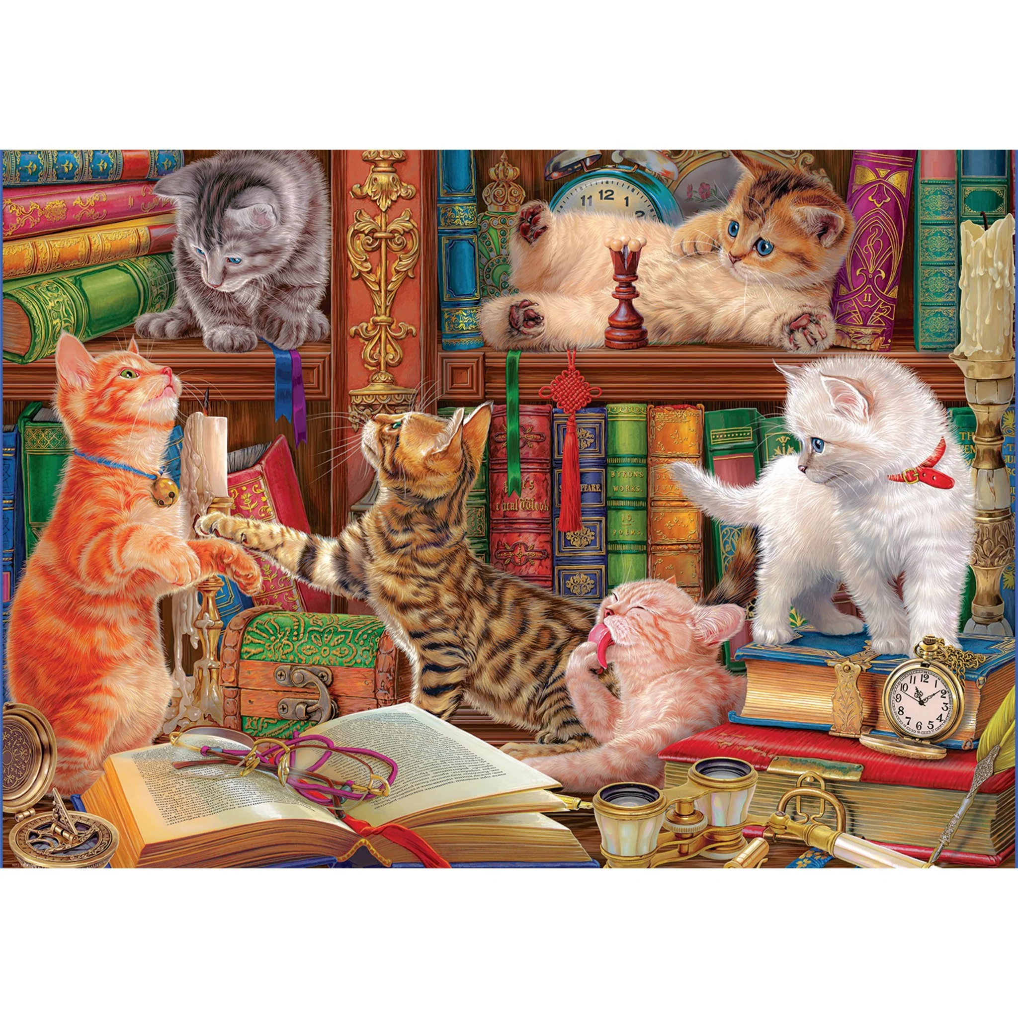 Library Kittens 1000 Piece Puzzle - Image 2