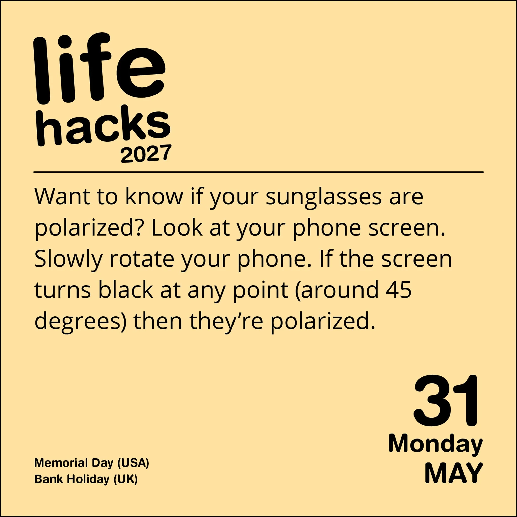 Life Hacks 2027 Box Calendar - Image 3