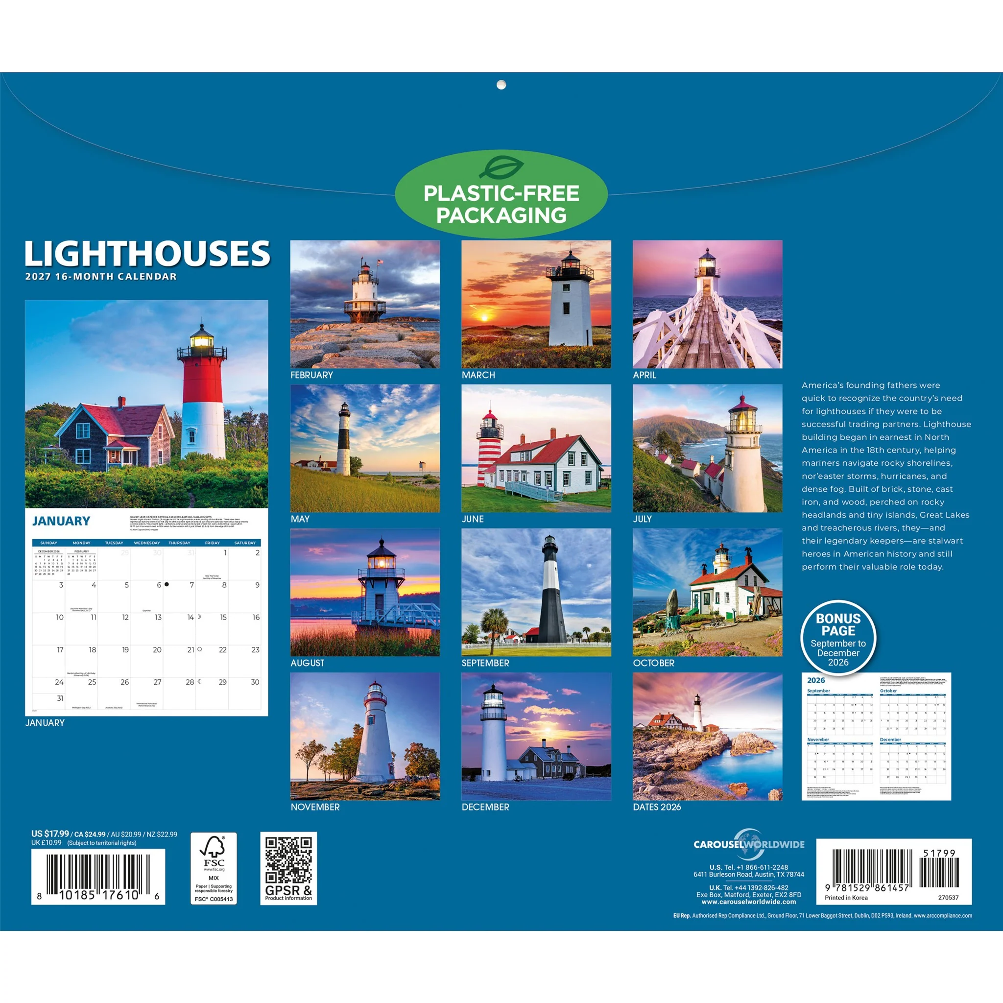 Lighthouses 2027 Wall Calendar - Image 2