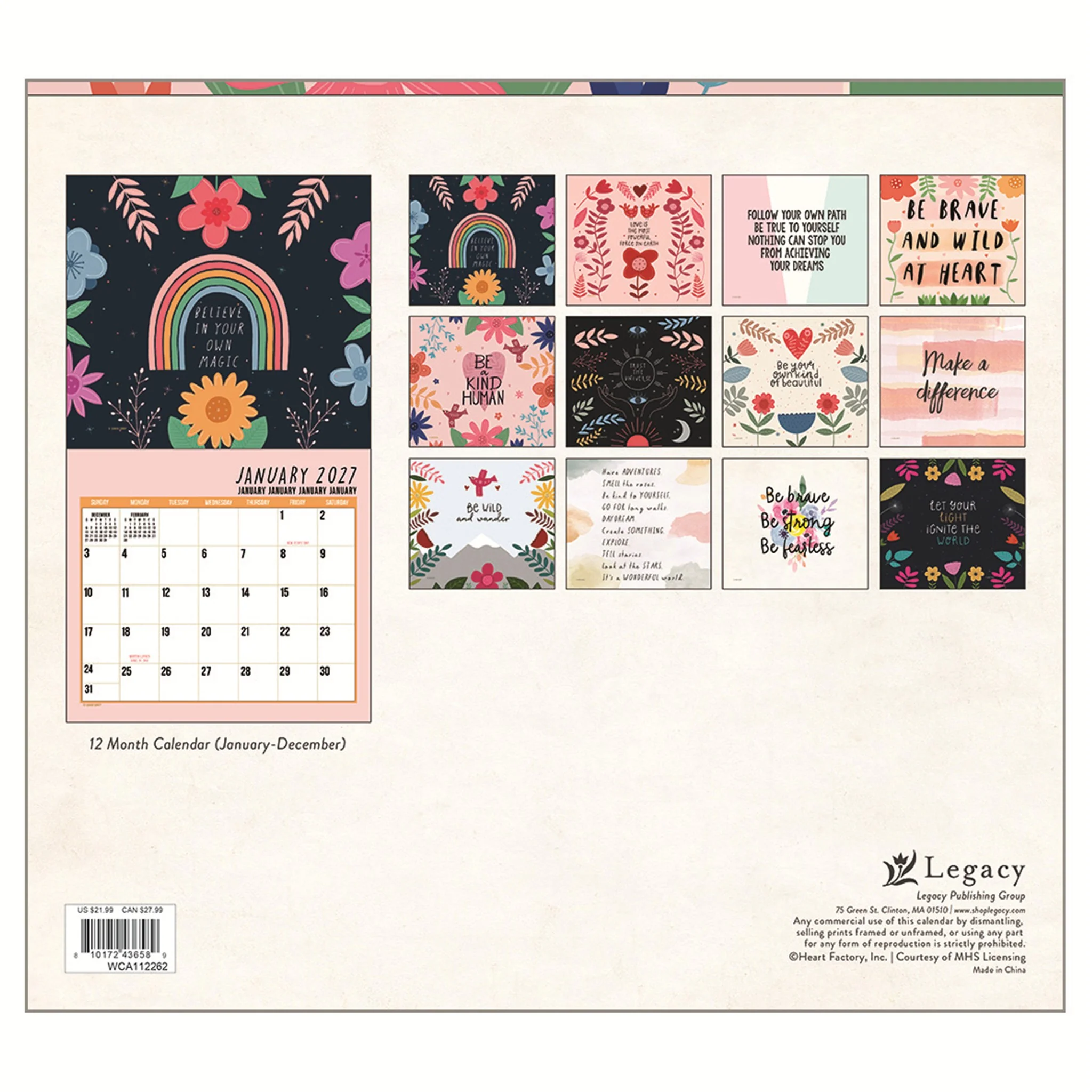 Live, Laugh, Love 2027 Wall Calendar - Image 2