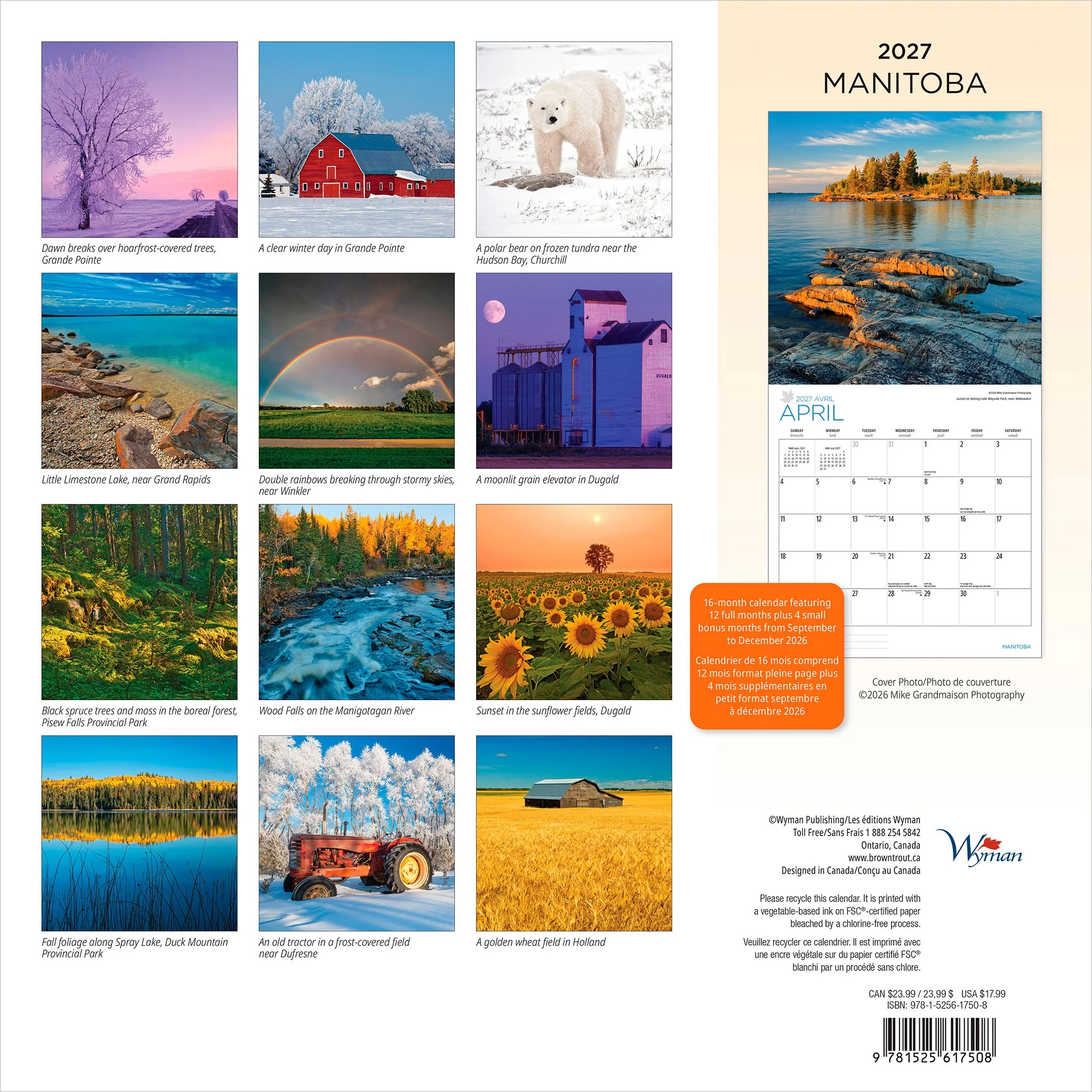 Manitoba 2027 Wall Calendar - Image 2