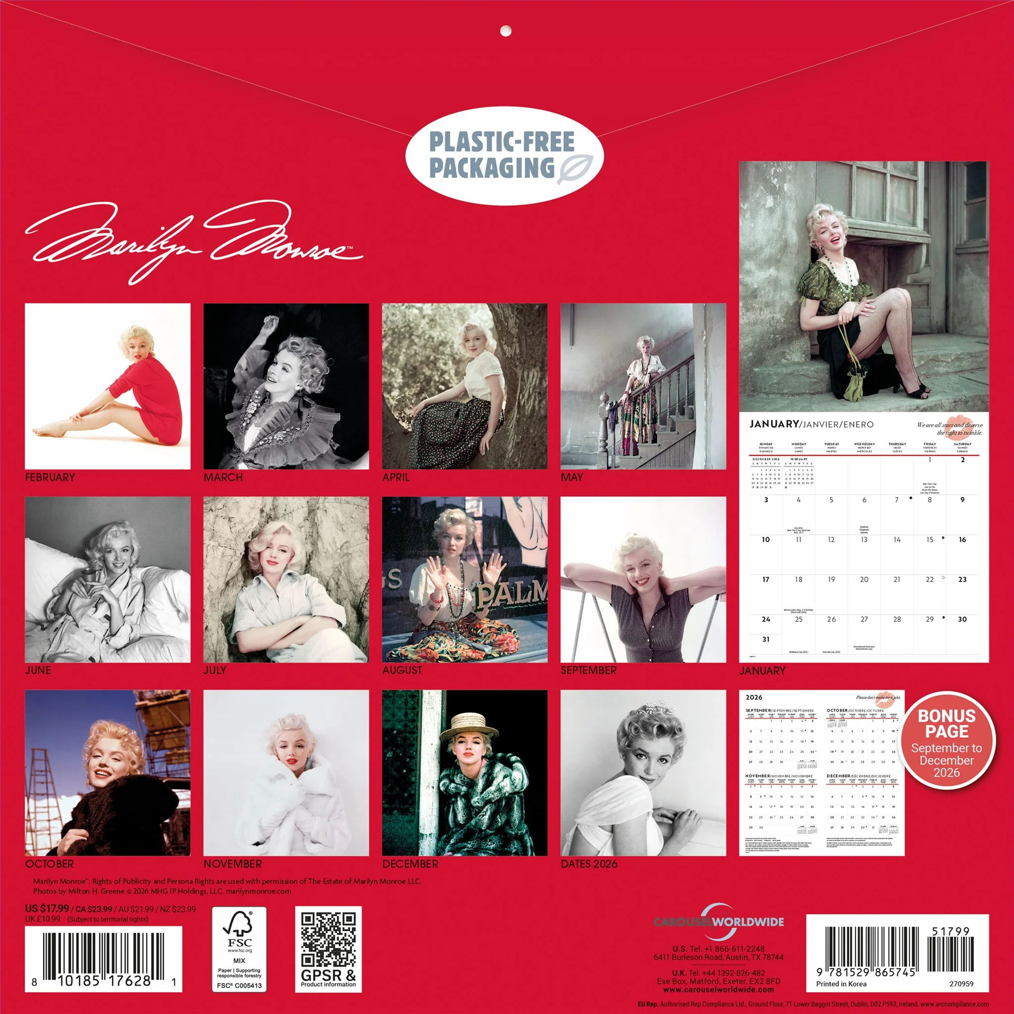 Marilyn Monroe 2027 Wall Calendar - Image 2