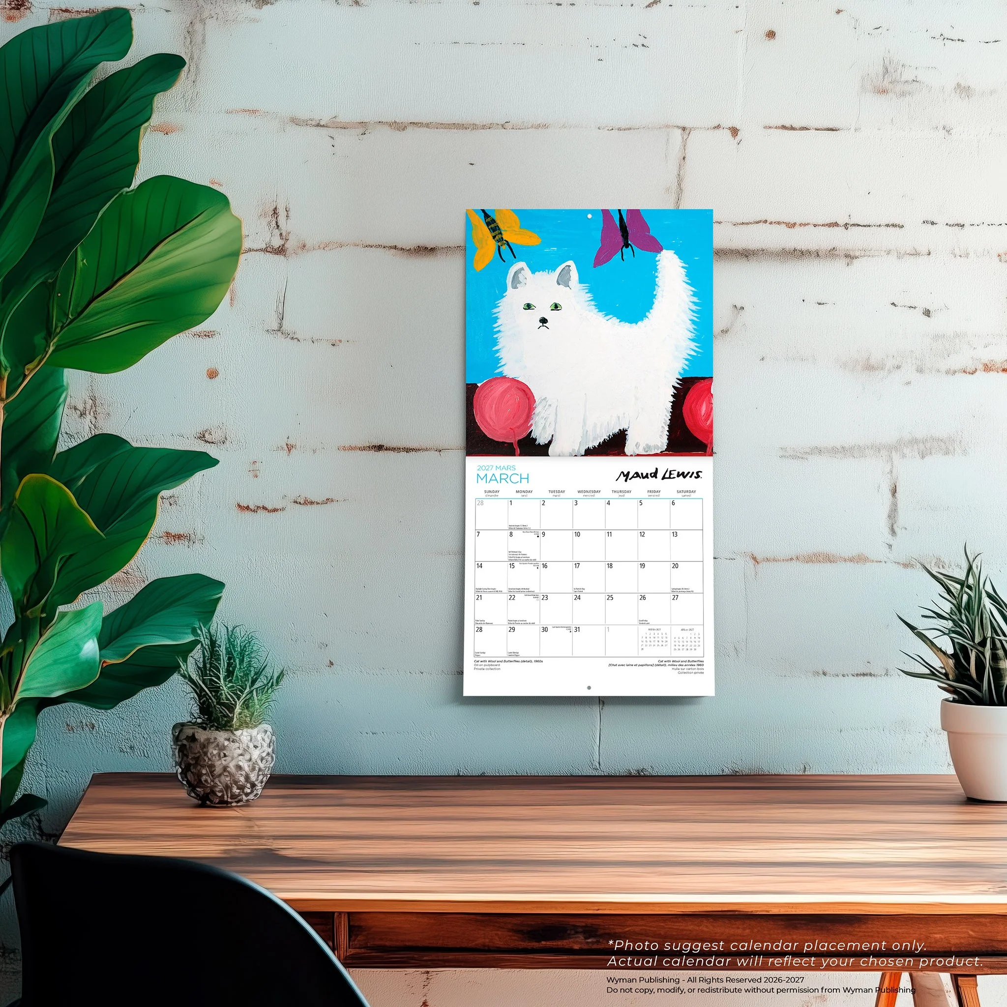 Maud Lewis 2027 Medium Mini Calendar - Image 5