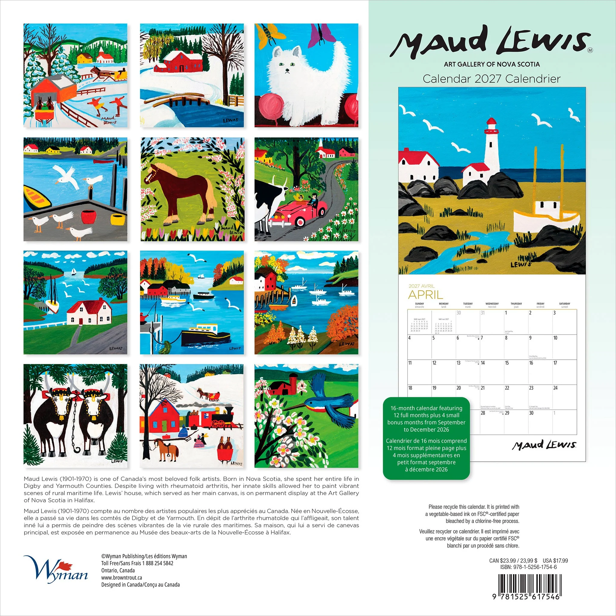 Maud Lewis 2027 Wall Calendar - Image 2