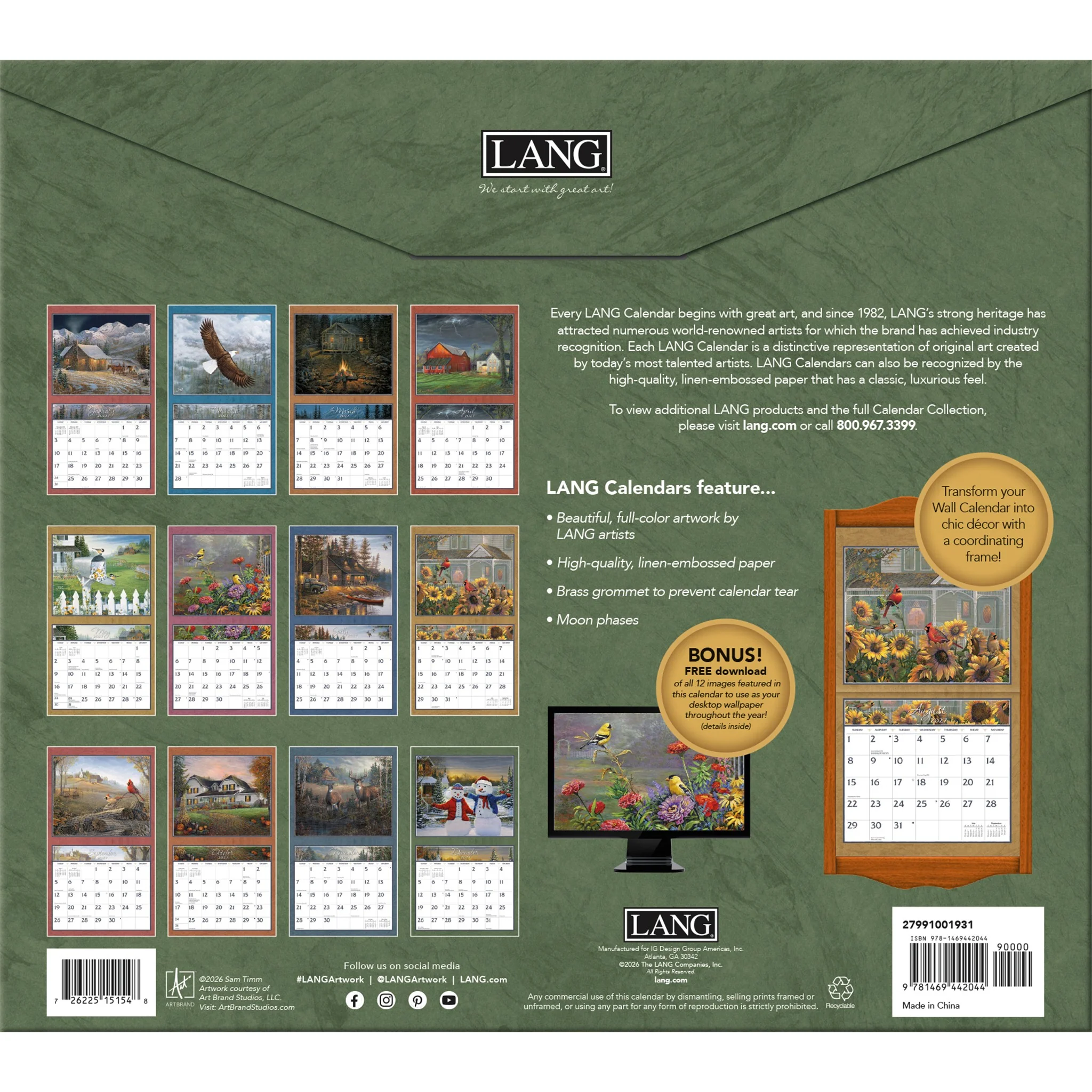 Meadowland 2027 Wall Calendar - Online Only - Image 2