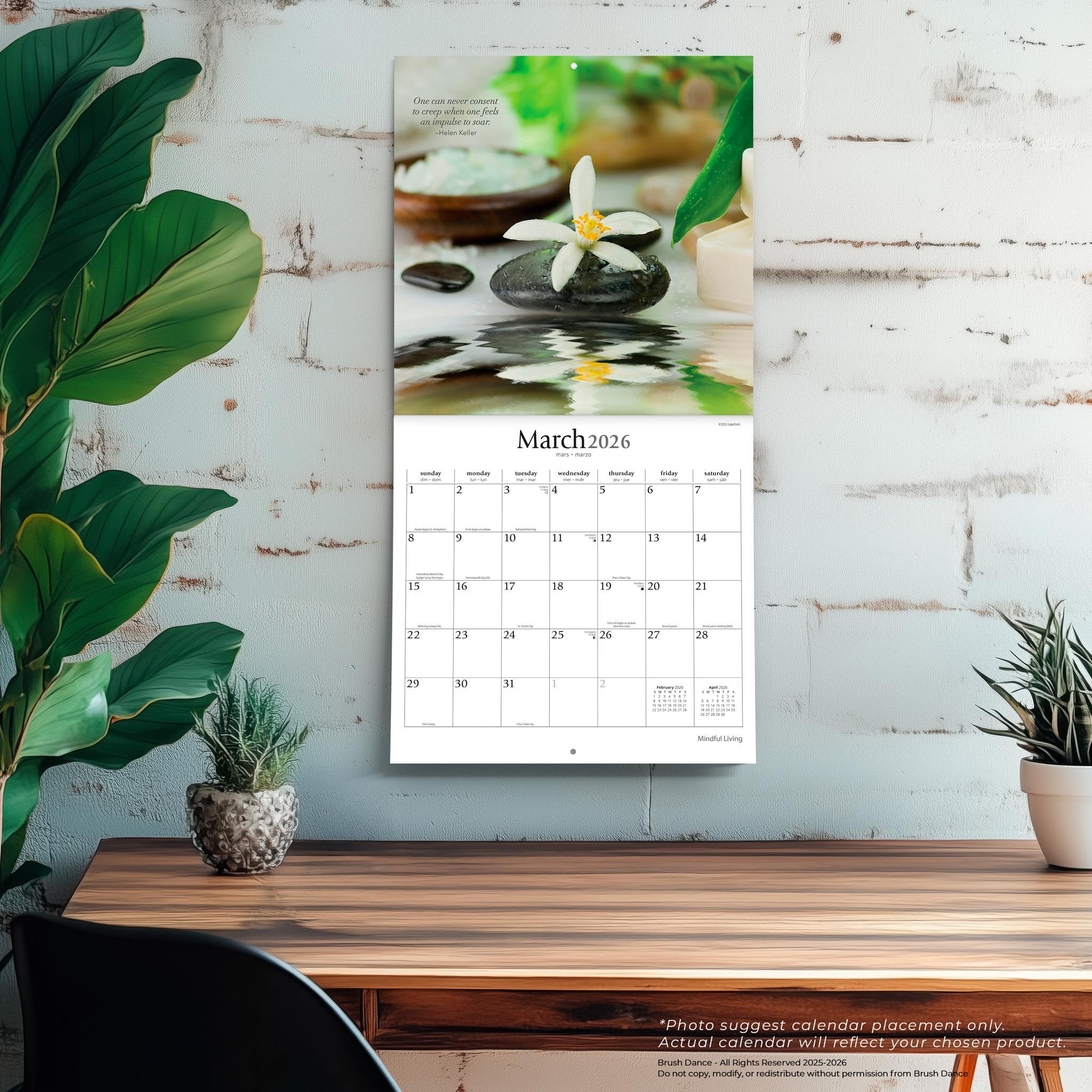 Mindful Living 2026 Wall Calendar - Image 4