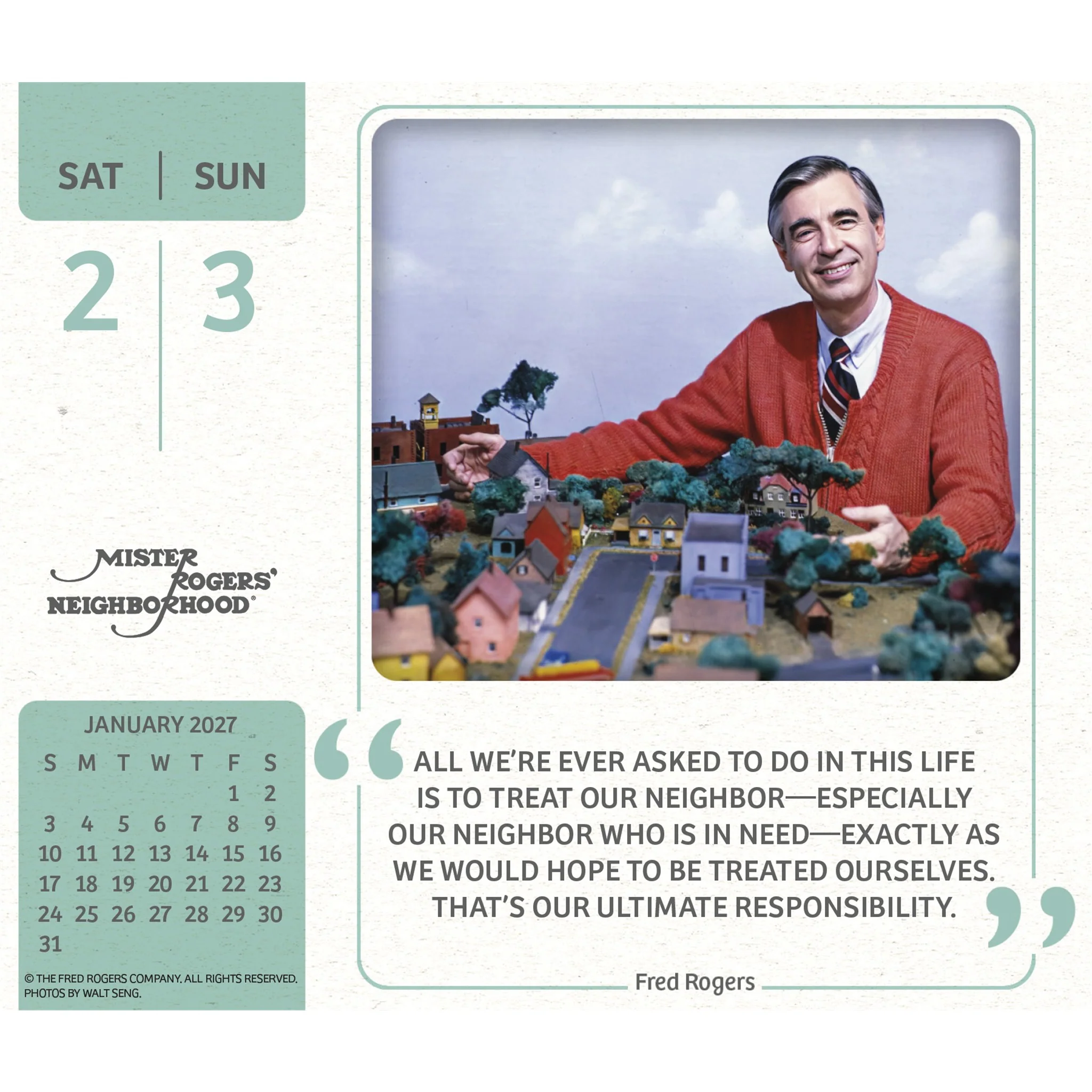Mister Rogers 2027 Box Calendar - Online Only - Image 4