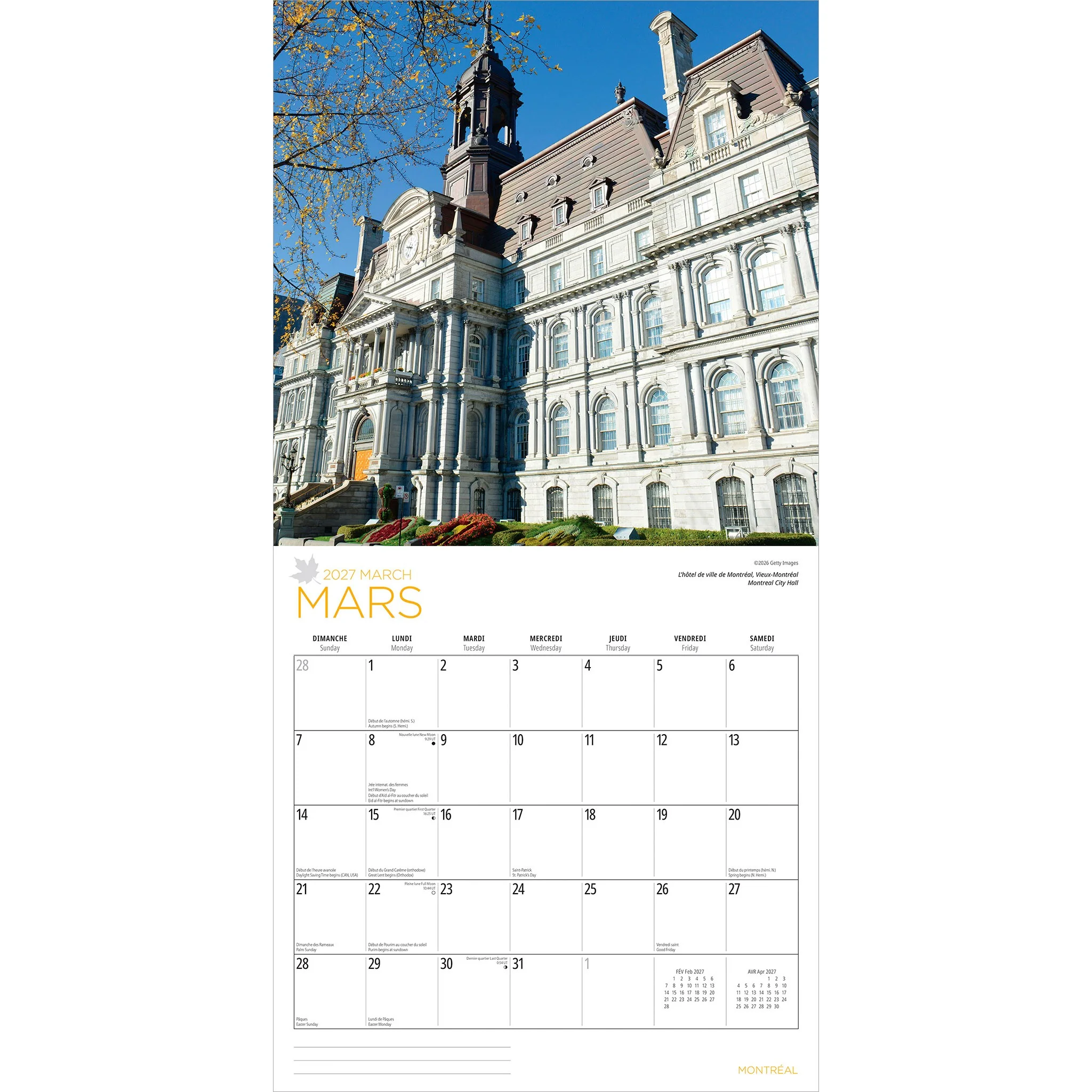 Montréal 2027 Wall Calendar - Image 3