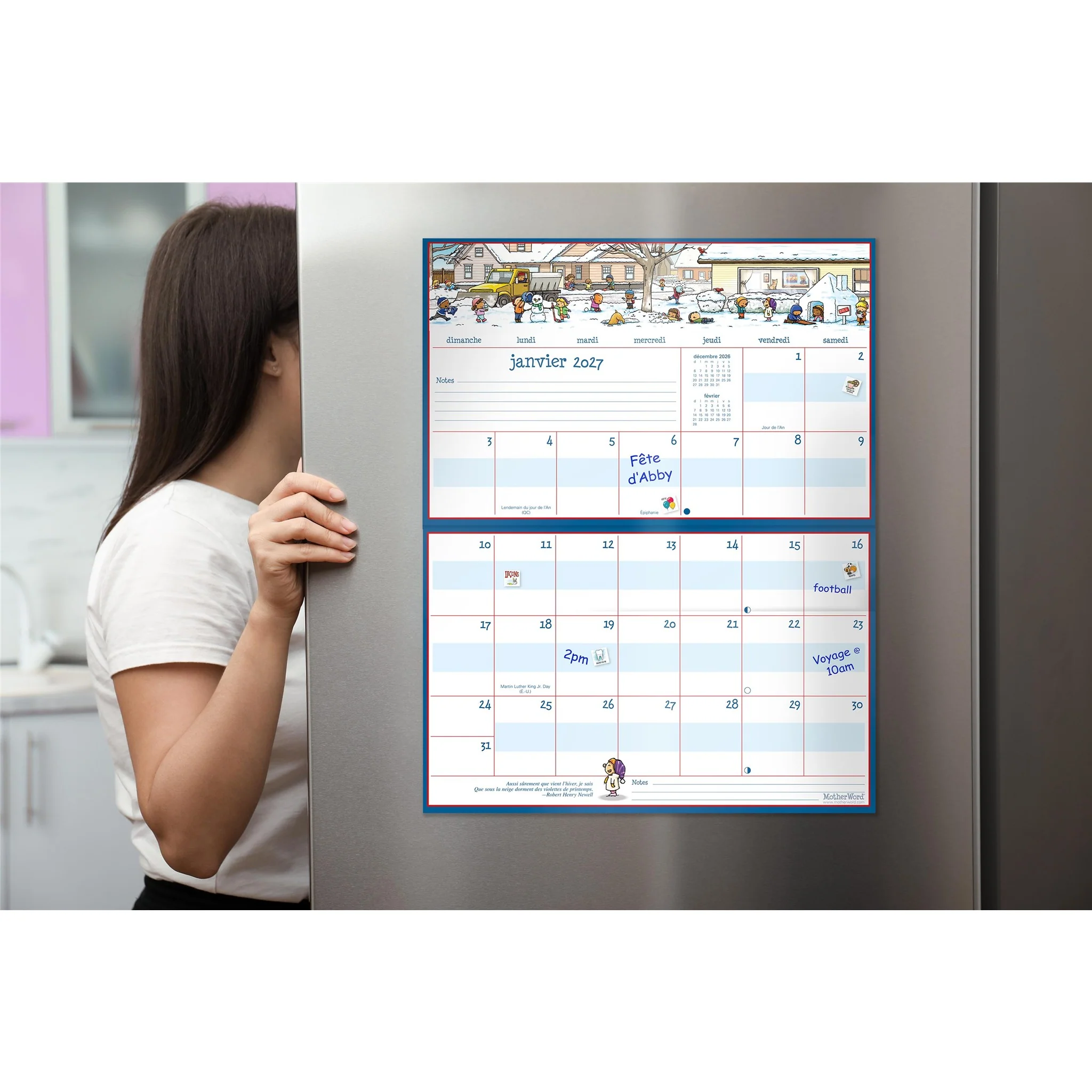 MotherWord Magnetic Fridge French 2027 Wall Calendar - Image 10