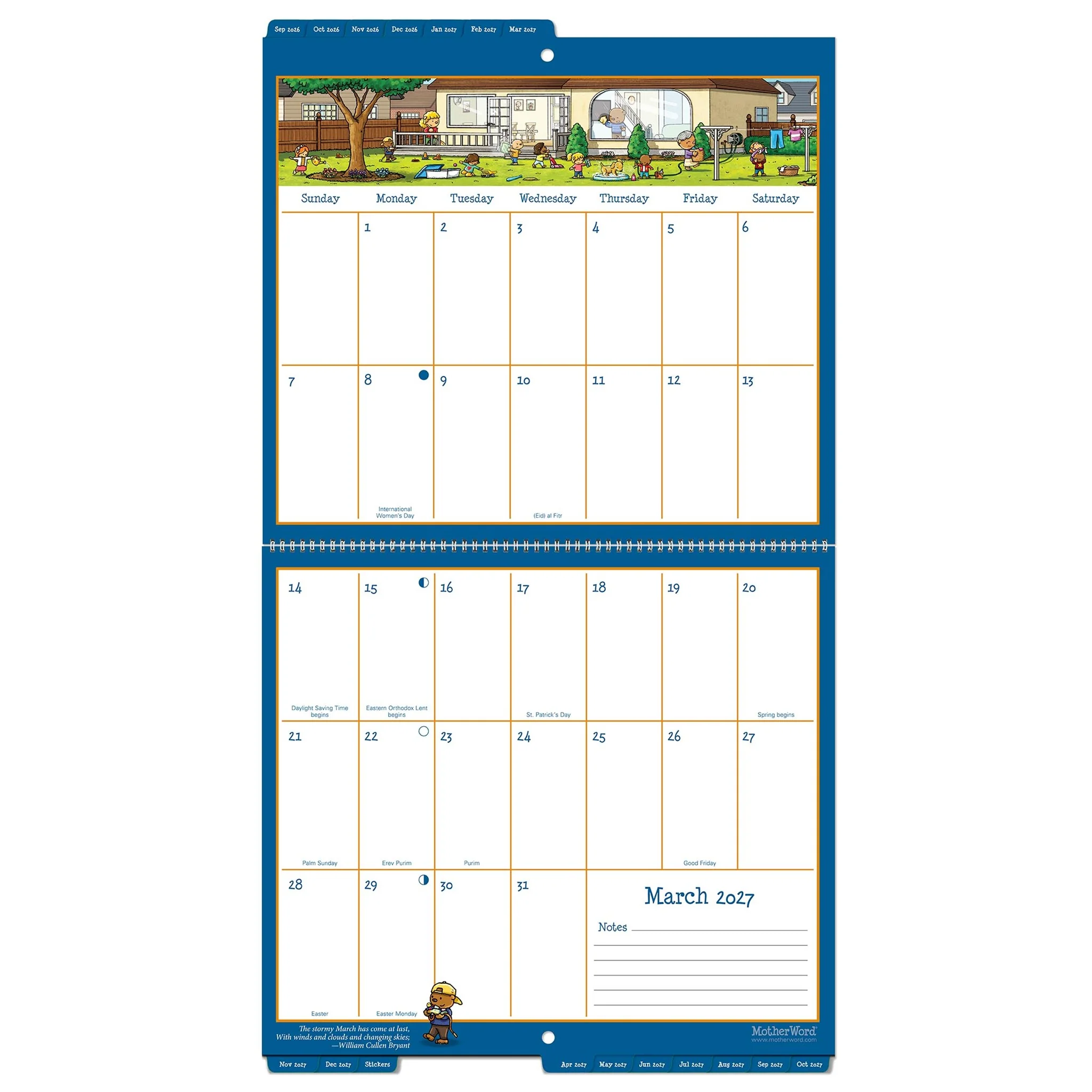 MotherWord Tabbed English 2027 Wall Calendar - Image 5