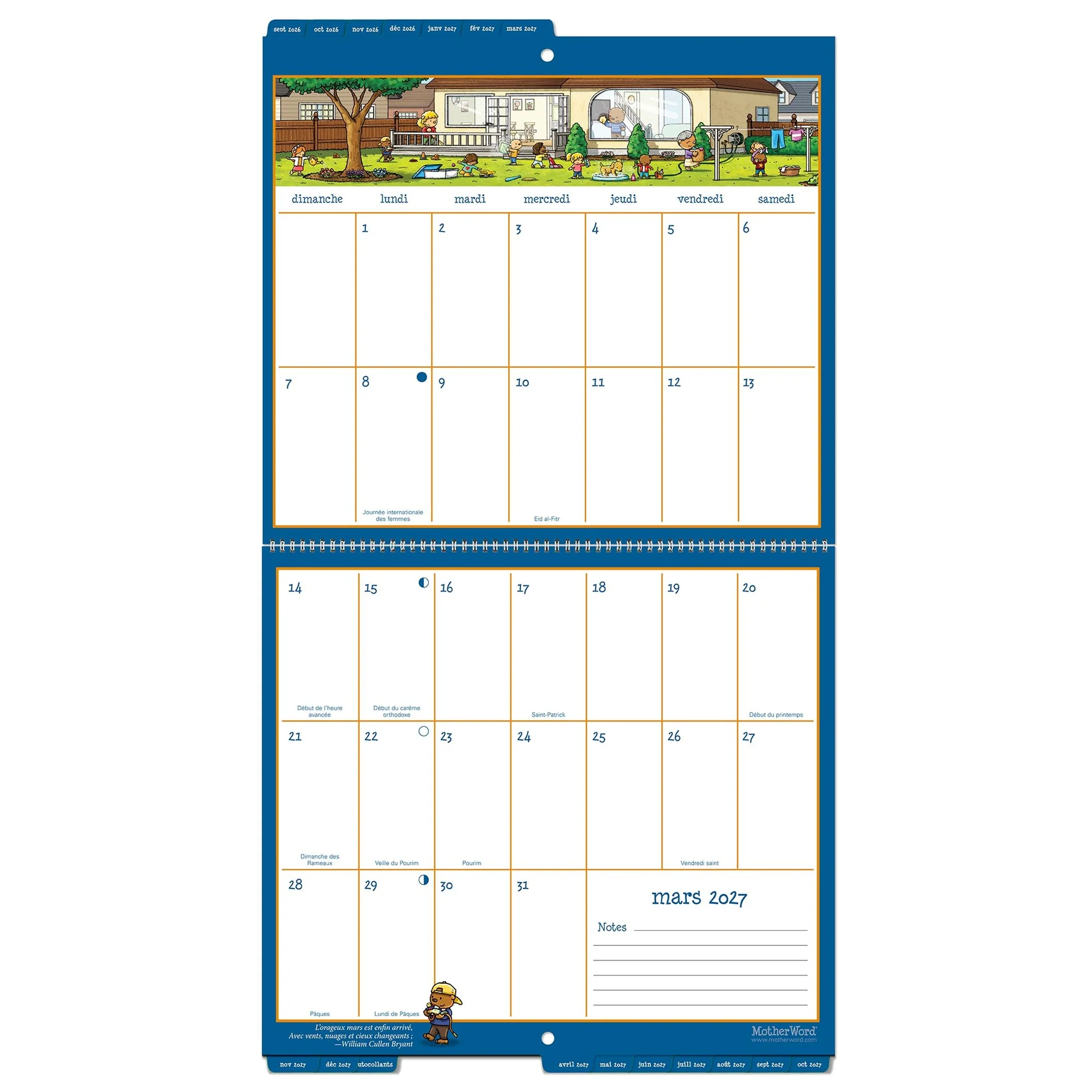 MotherWord Tabbed French 2027 Wall Calendar - Image 5